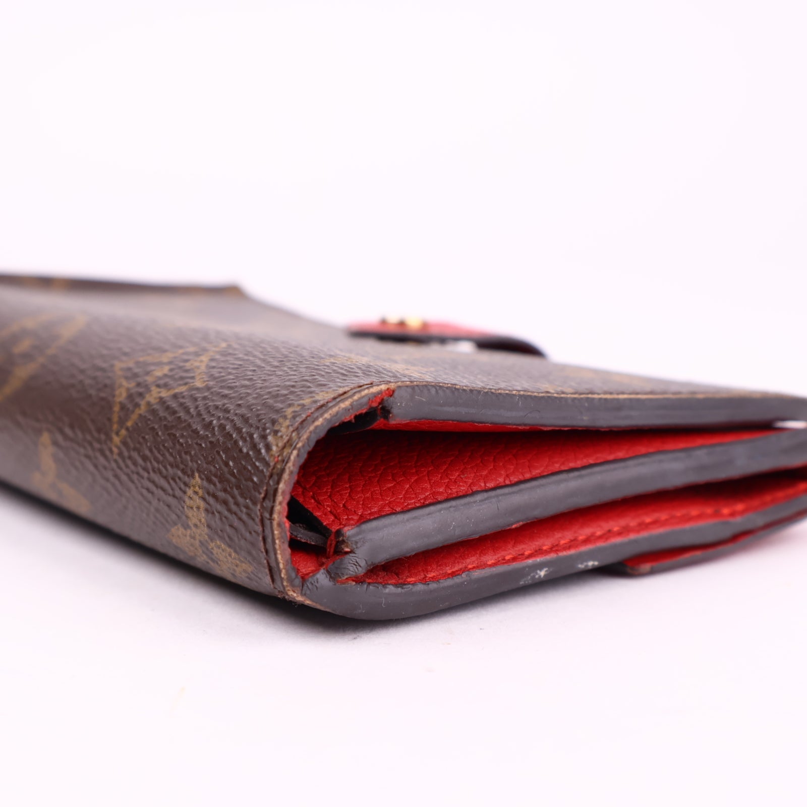 J3592 Louis Vuitton Cerise Monogram Canvas Pallas Compact Wallet- Pre Owned