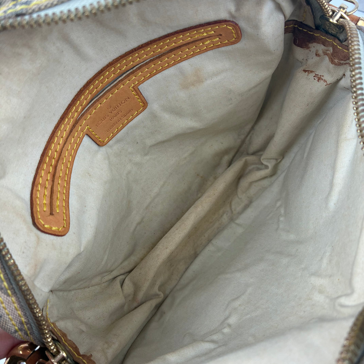 J2779 Louis Vuitton Crossbody Bag Mini Lin Jeanne | Pre-Owned Excellent Mini Lin canvas