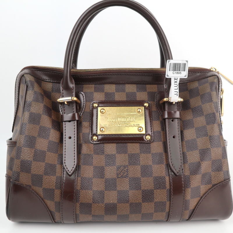 Louis Vuitton Damier Ebene Canvas Berkeley Bag Shoulder Bag C1895R| Pre-Owned Very Good Brown Damier Ebene Canvas