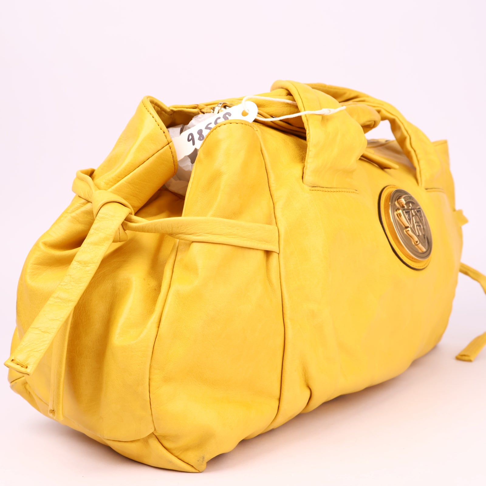 J3586 Gucci Yellow Leather Small Hysteria Satchel- Pre Owned