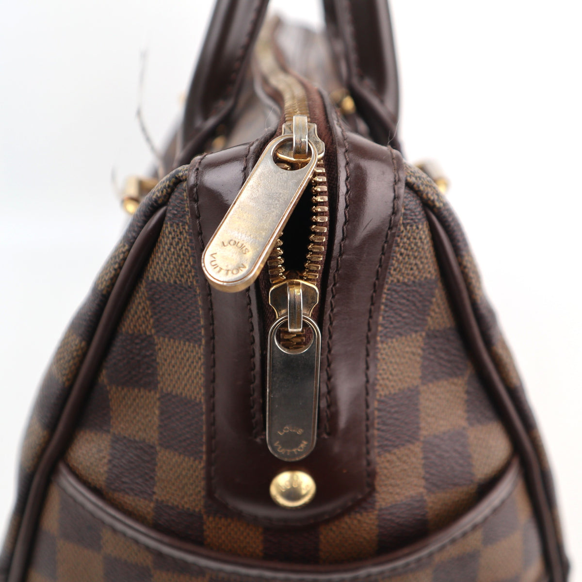 Louis Vuitton Damier Ebene Canvas Berkeley Bag Shoulder Bag C1895R| Pre-Owned Very Good Brown Damier Ebene Canvas