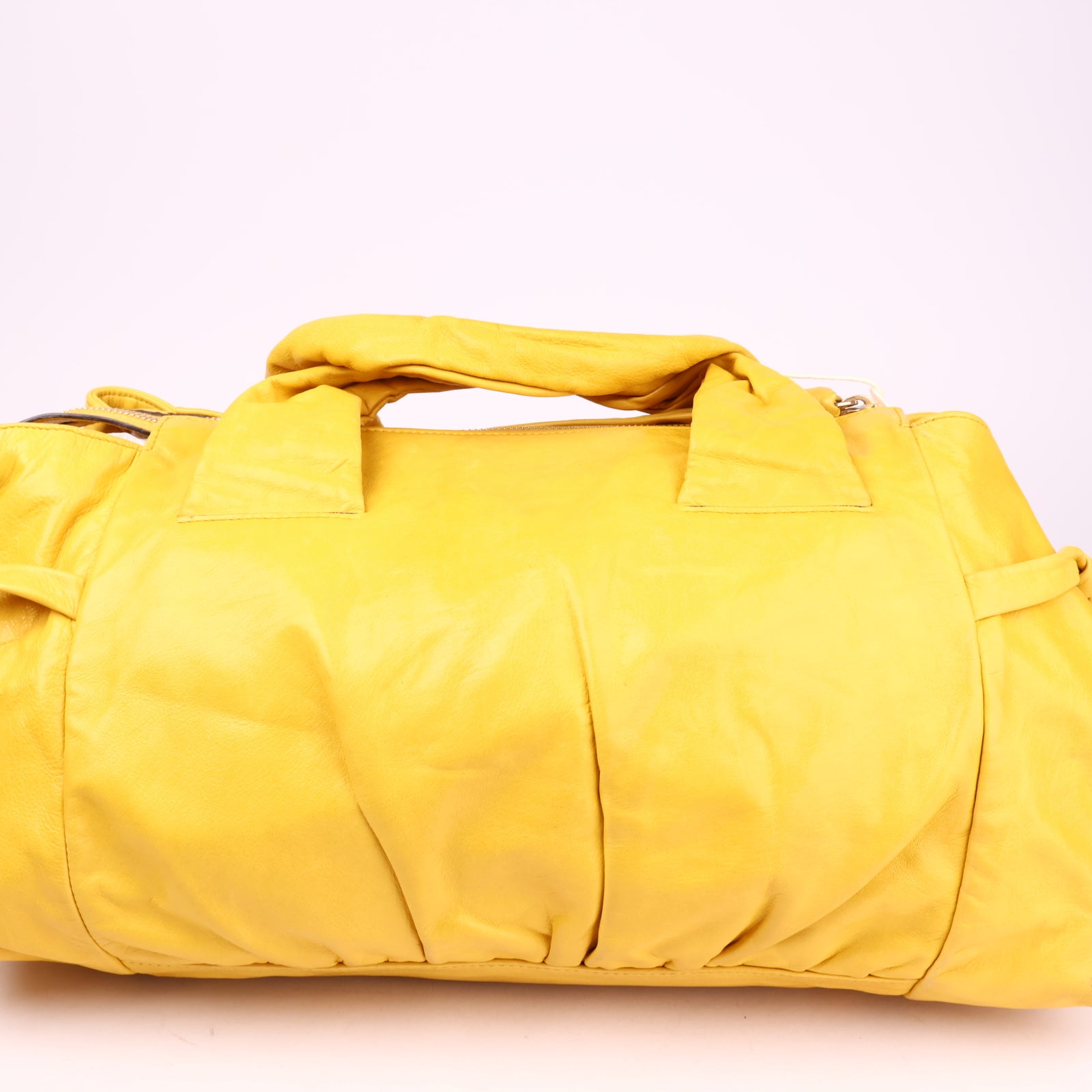 J3586 Gucci Yellow Leather Small Hysteria Satchel- Pre Owned