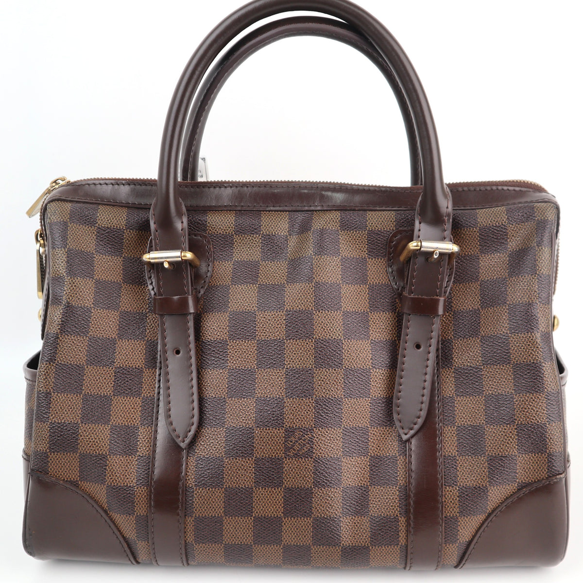 Louis Vuitton Damier Ebene Canvas Berkeley Bag Shoulder Bag C1895R| Pre-Owned Very Good Brown Damier Ebene Canvas