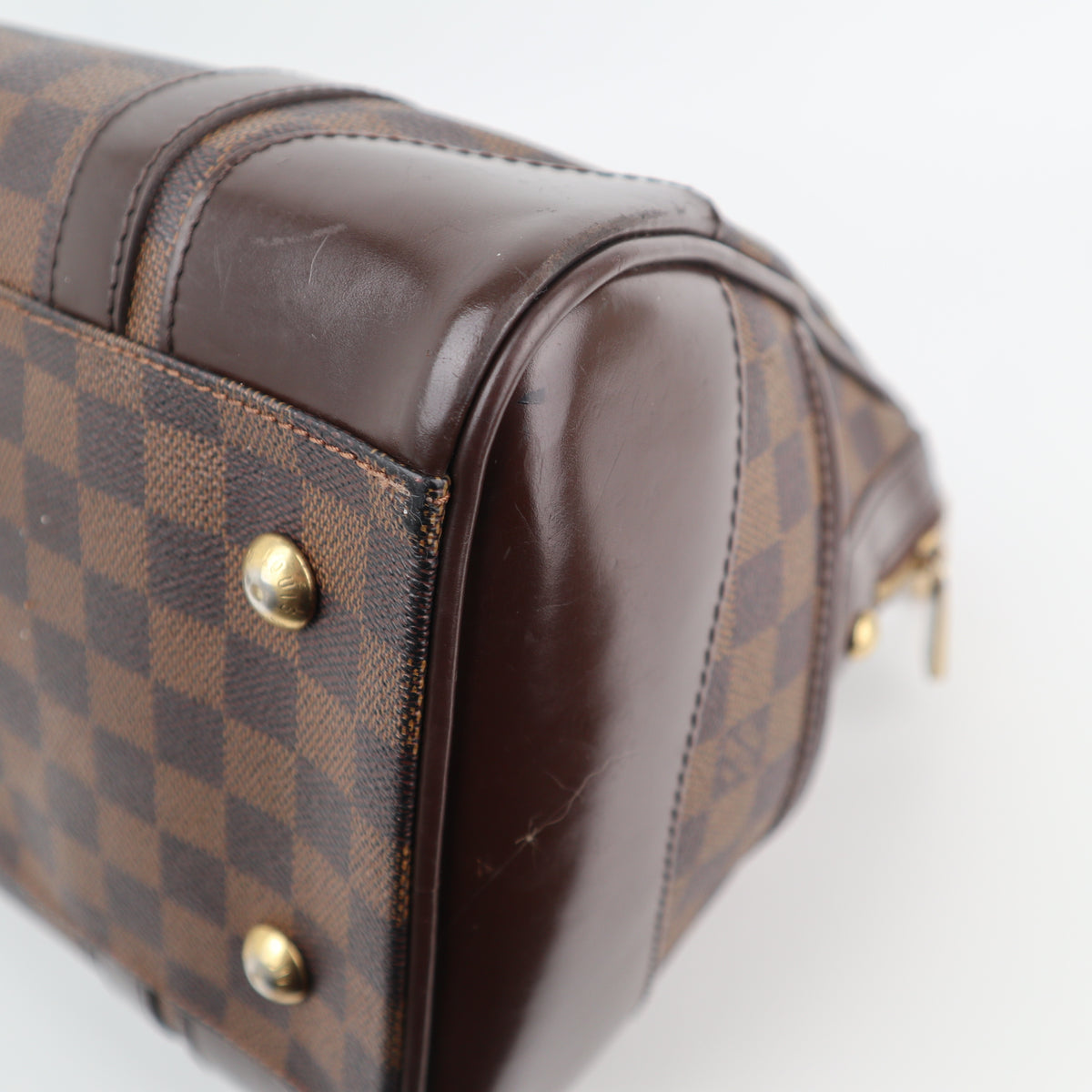 Louis Vuitton Damier Ebene Canvas Berkeley Bag Shoulder Bag C1895R| Pre-Owned Very Good Brown Damier Ebene Canvas