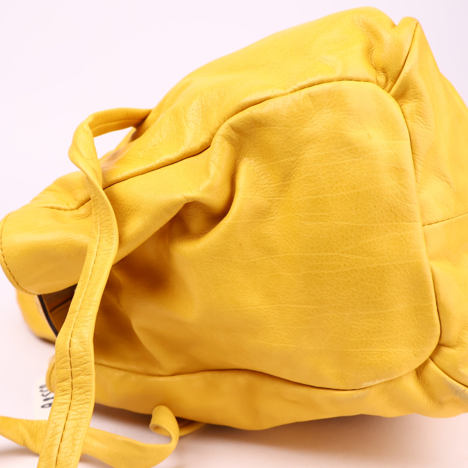 J3586 Gucci Yellow Leather Small Hysteria Satchel- Pre Owned