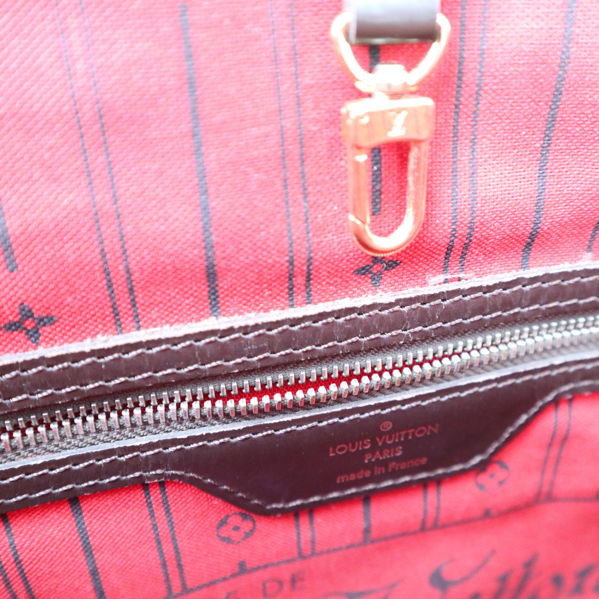 C1315R Louis Vuitton neverfull MM Damier Ebene-Pre Owned