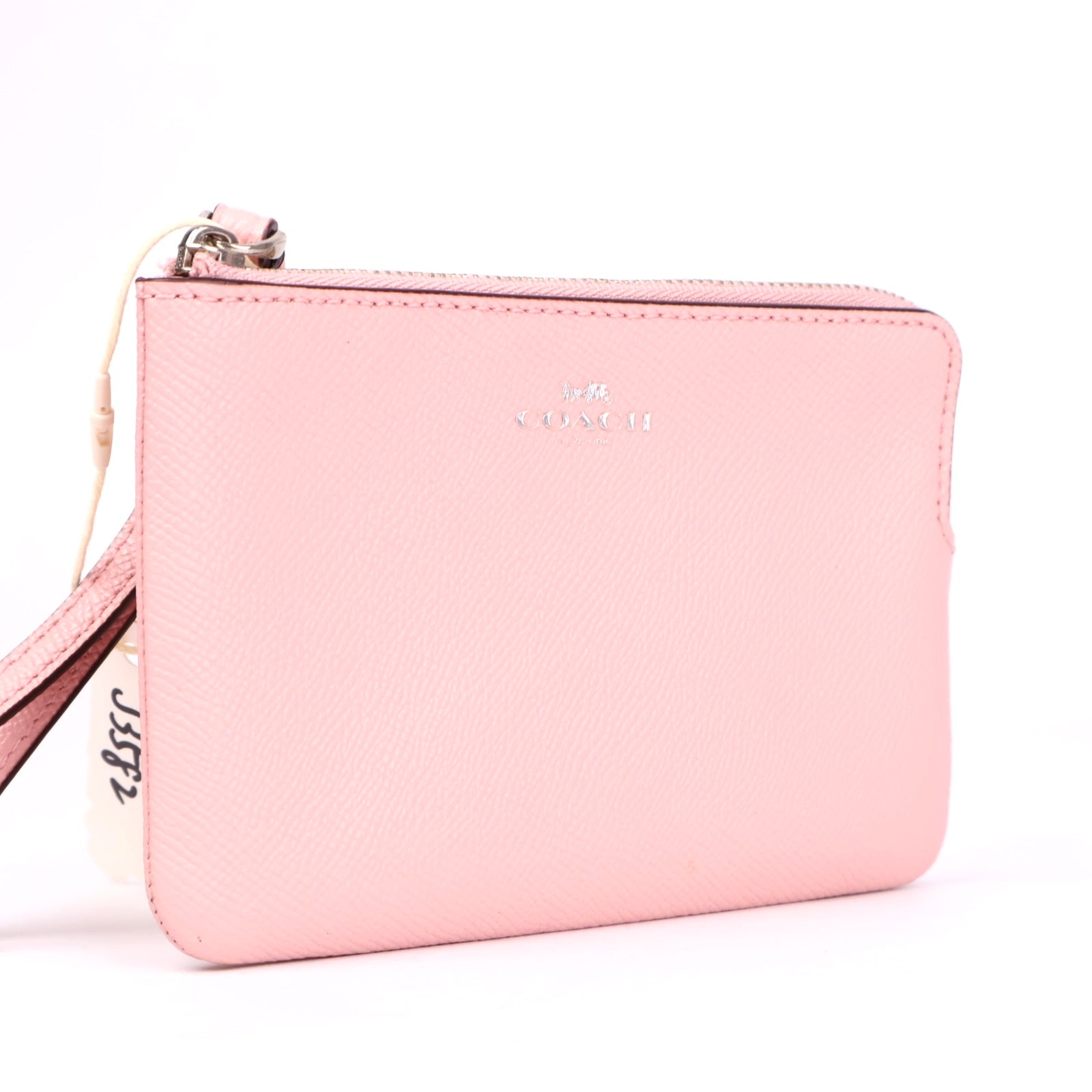 J3582 Coach Women's Small Pebbled Leather Zip Wristlet- Pre Owned