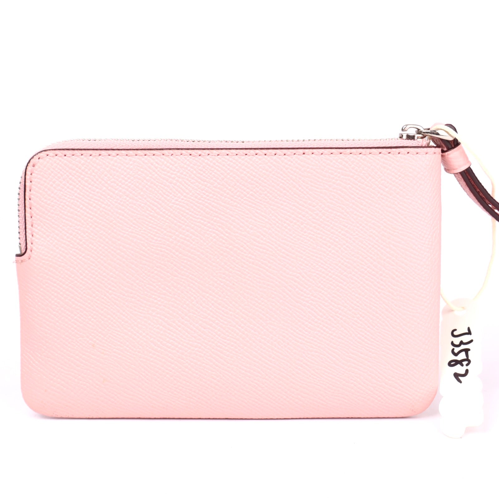 J3582 Coach Women's Small Pebbled Leather Zip Wristlet- Pre Owned