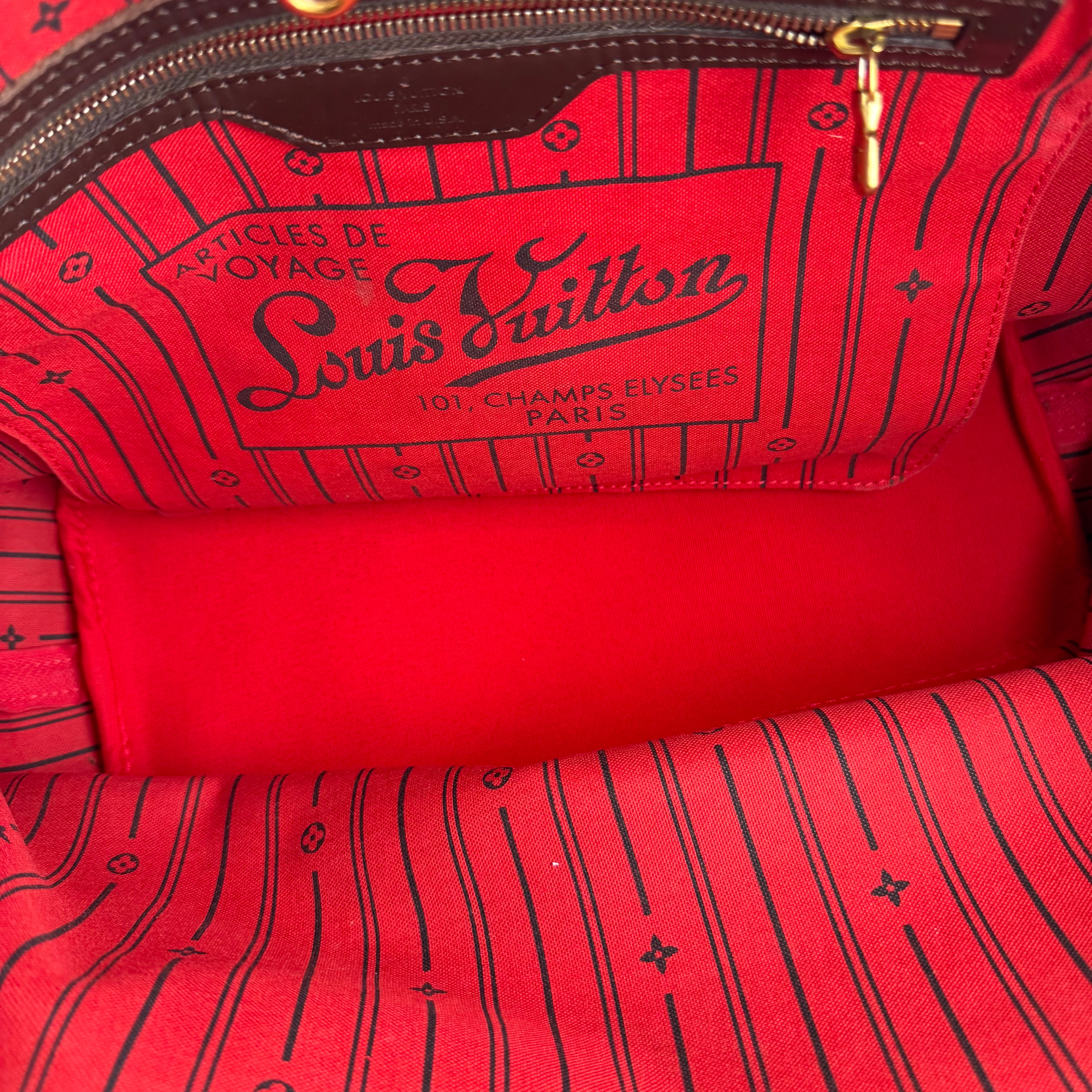 J3442 Louis Vuitton Neverfull MM Damier Ebene Canvas- Pre Owned
