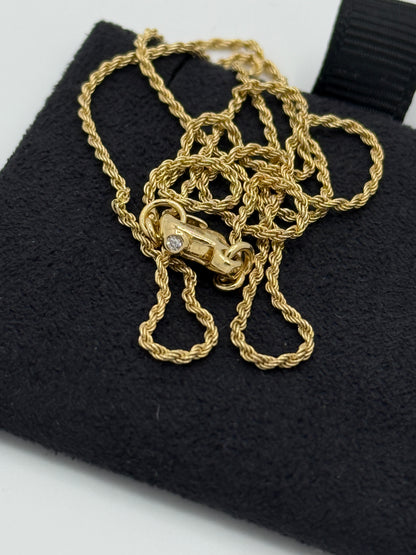 Pragnell Small Rope Style Chain (45cm) 18ct Yellow Gold