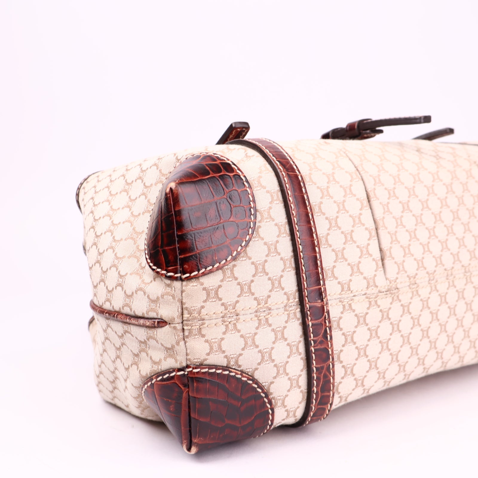 J3579 Céline Macadam Shoulder Bag Brown- Pre Owned