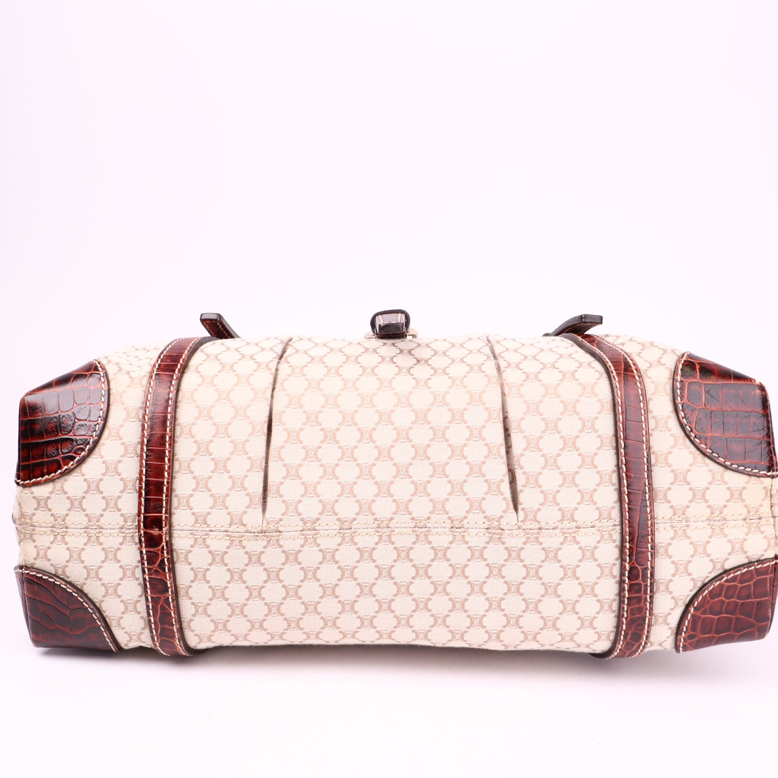 J3579 Céline Macadam Shoulder Bag Brown- Pre Owned