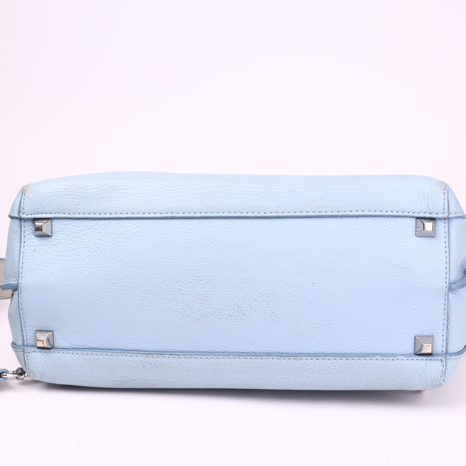 J3578 MCM Milla Leather Backpack in blue calf leather Pony style- Pre Owned