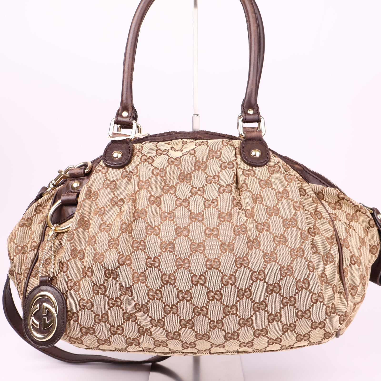 J3640 Gucci Sukey Tote Bag Small in GG Supreme Canvas- Pre Owned