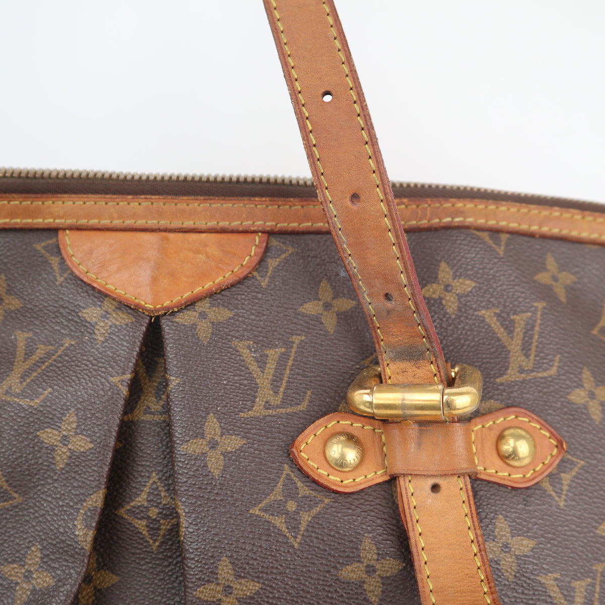 C1909 Louis Vuitton Shoulder Bag Monogram Canvas Palermo | Pre-Owned Very Good Brown Canvas Monogram