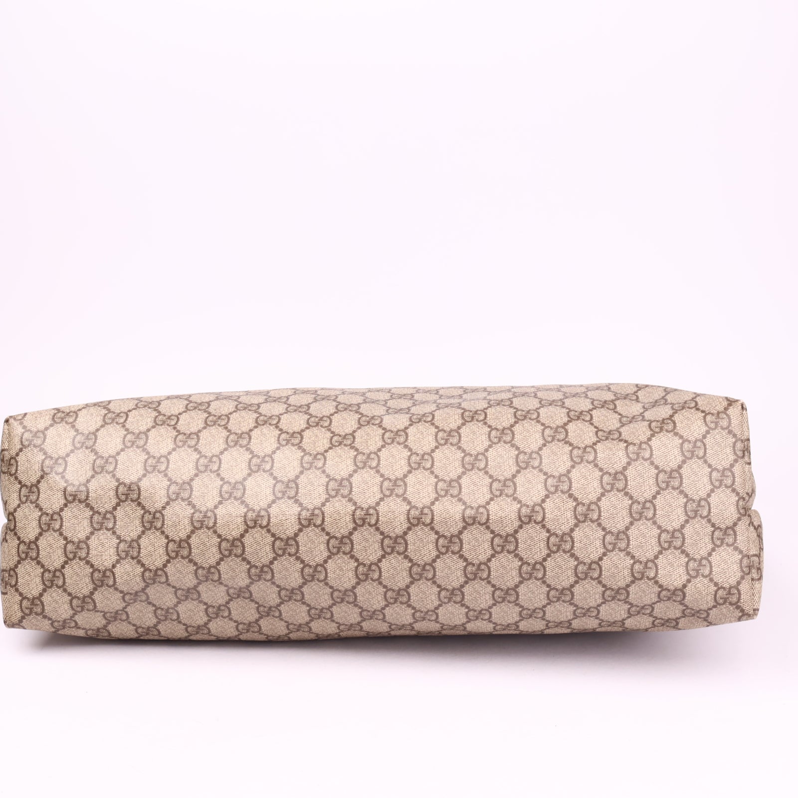 J3635 Gucci Beige GG Coated Canvas Medium Tote Bag- Pre Owned