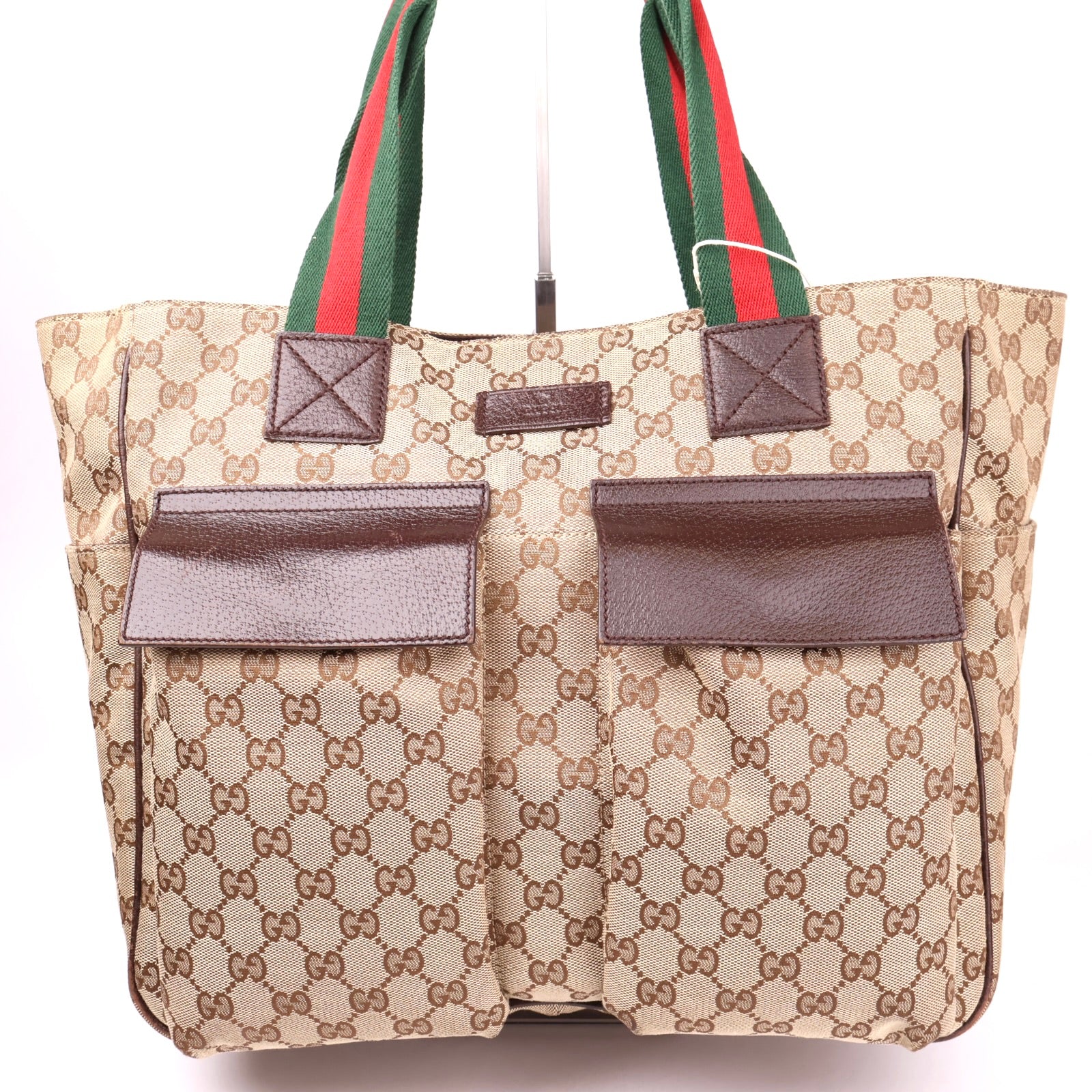 J3649 Gucci Serry Line GG Canvas Handbag- Pre Owned