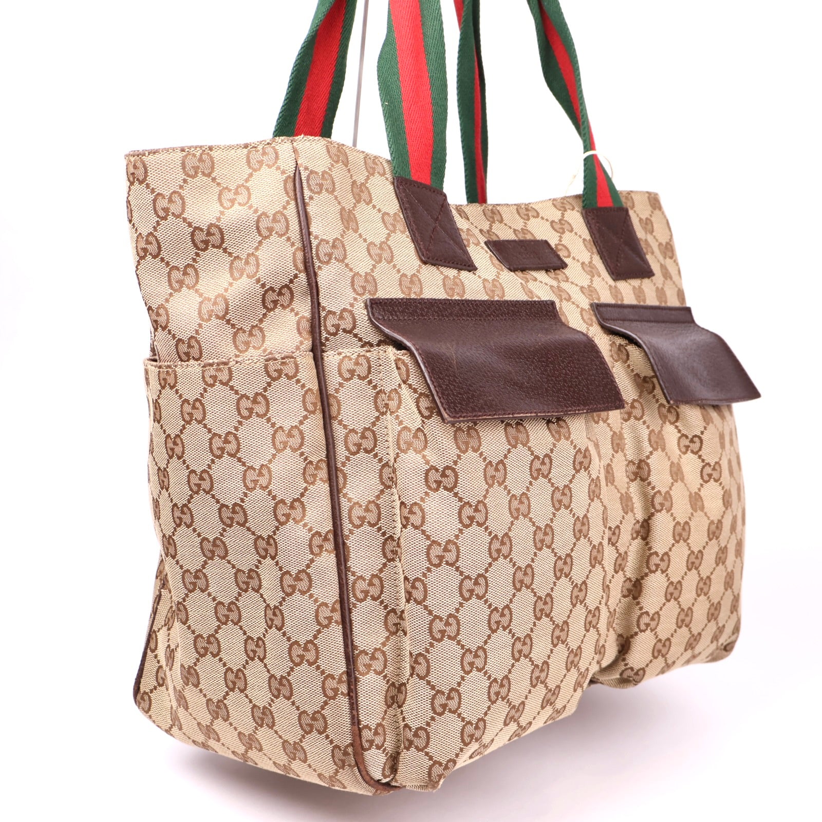 J3649 Gucci Serry Line GG Canvas Handbag- Pre Owned