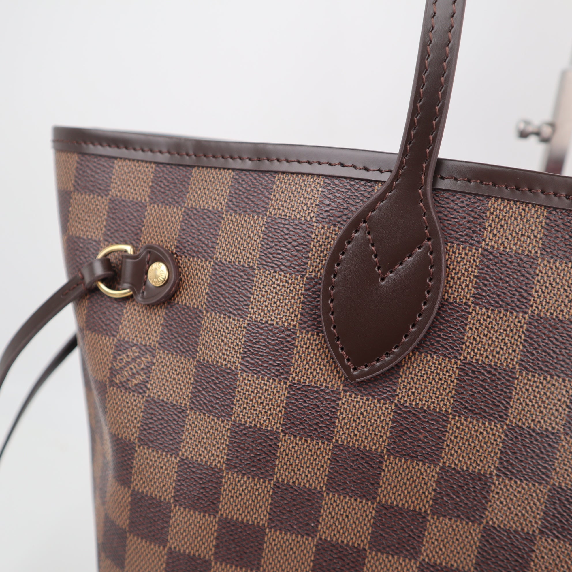 C1915R Louis Vuitton Shoulder Bag Damier Ebene Neverfull MM | Pre-Owned Excellent Brown Canvas Damier Ebene