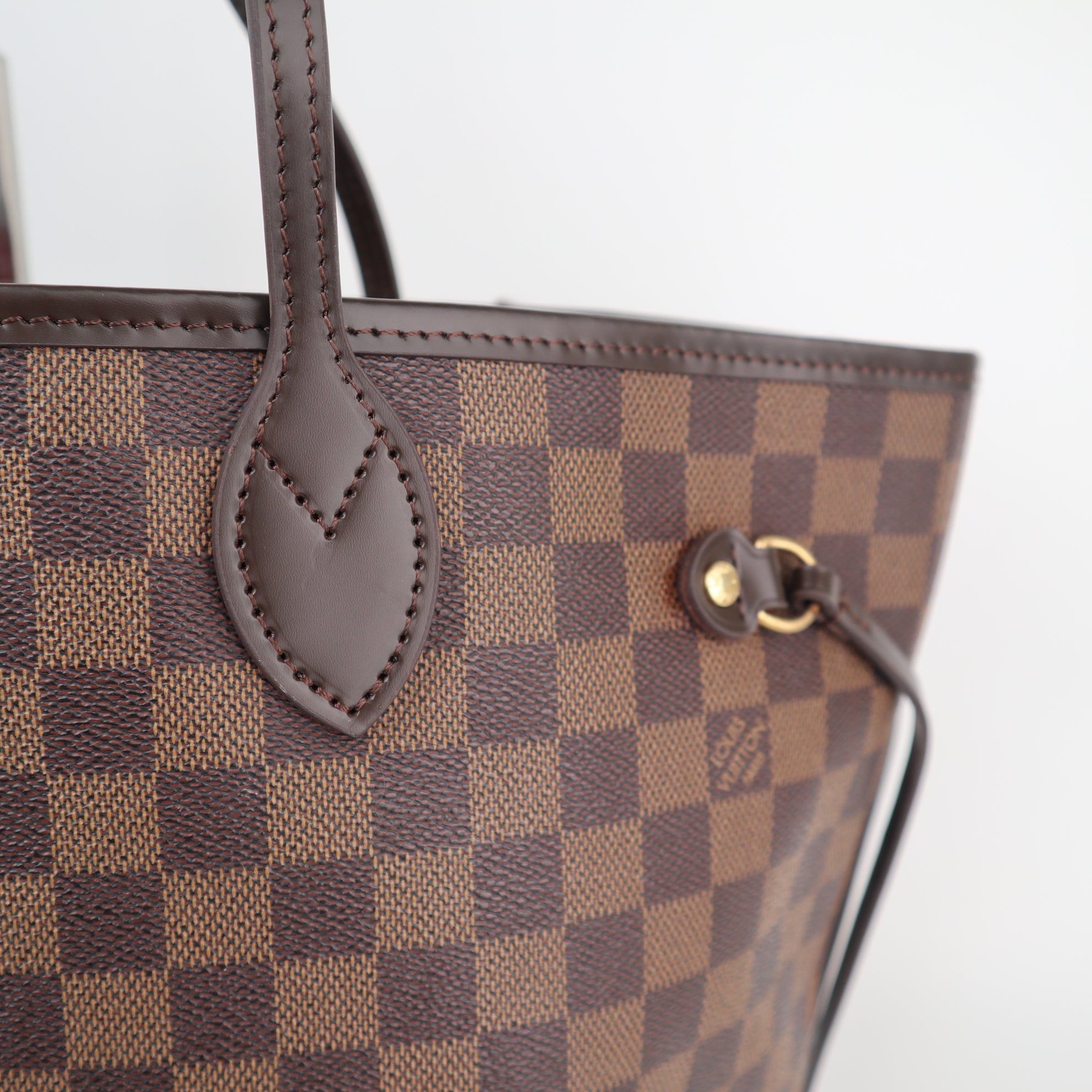 C1915R Louis Vuitton Shoulder Bag Damier Ebene Neverfull MM | Pre-Owned Excellent Brown Canvas Damier Ebene