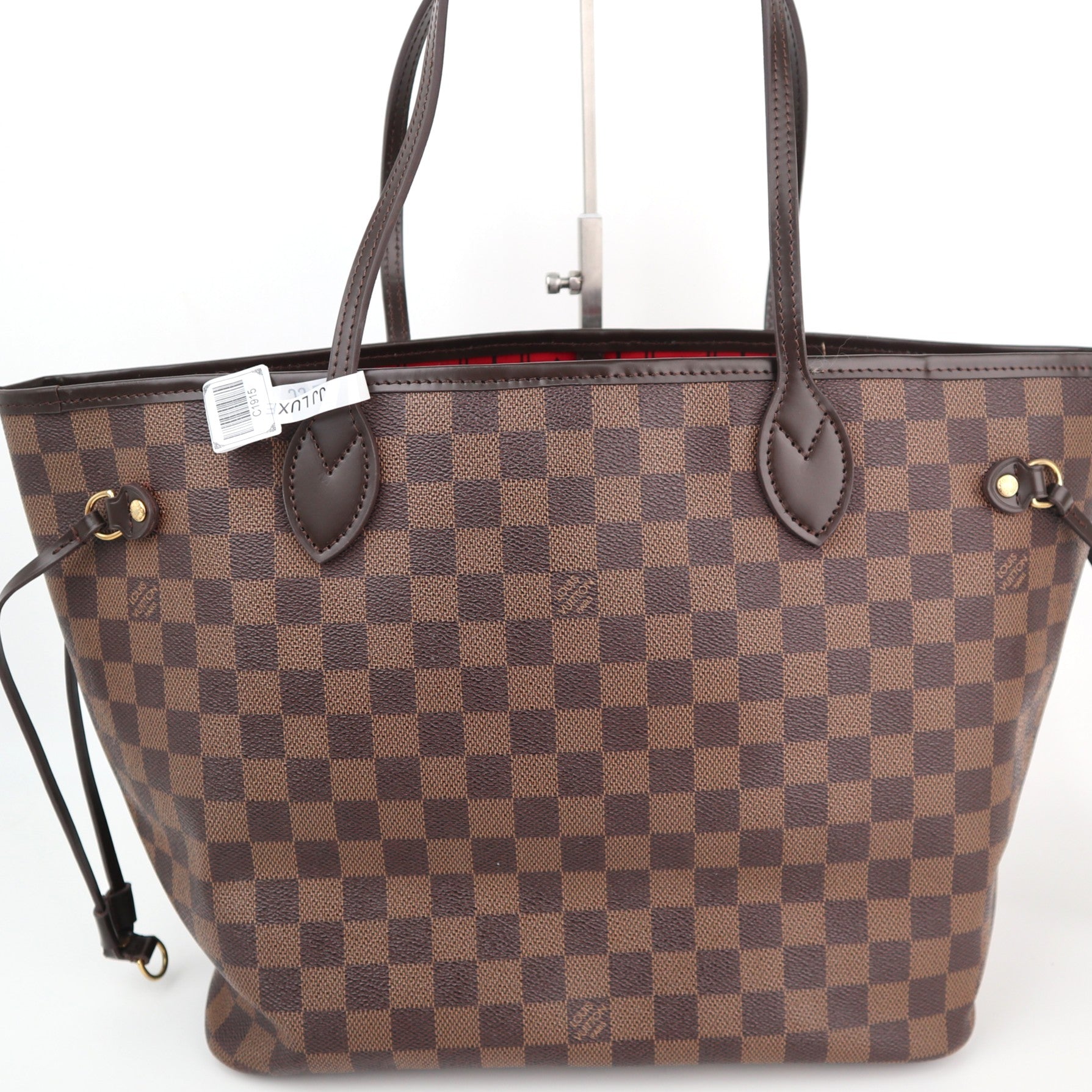 C1915R Louis Vuitton Shoulder Bag Damier Ebene Neverfull MM | Pre-Owned Excellent Brown Canvas Damier Ebene