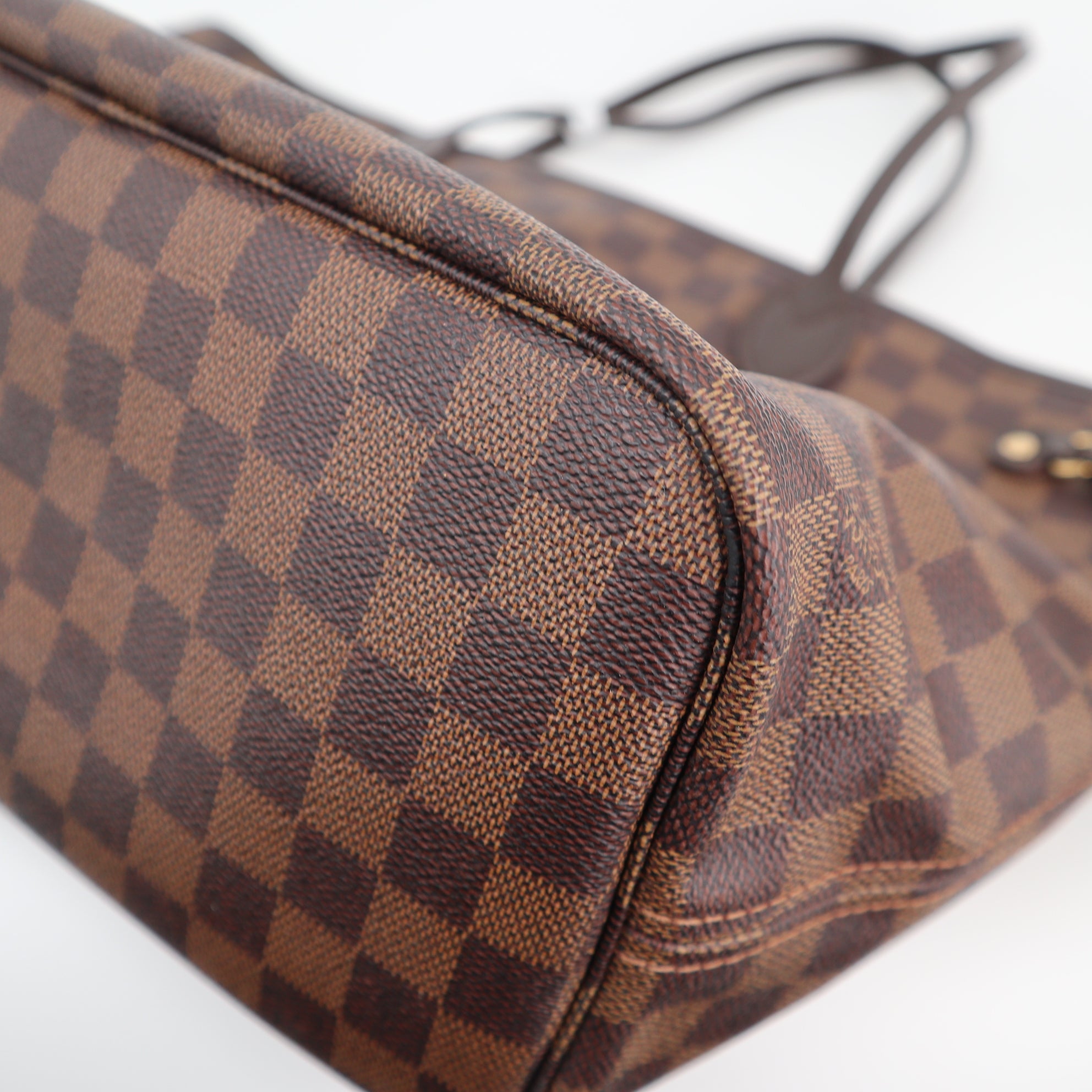 C1915R Louis Vuitton Shoulder Bag Damier Ebene Neverfull MM | Pre-Owned Excellent Brown Canvas Damier Ebene