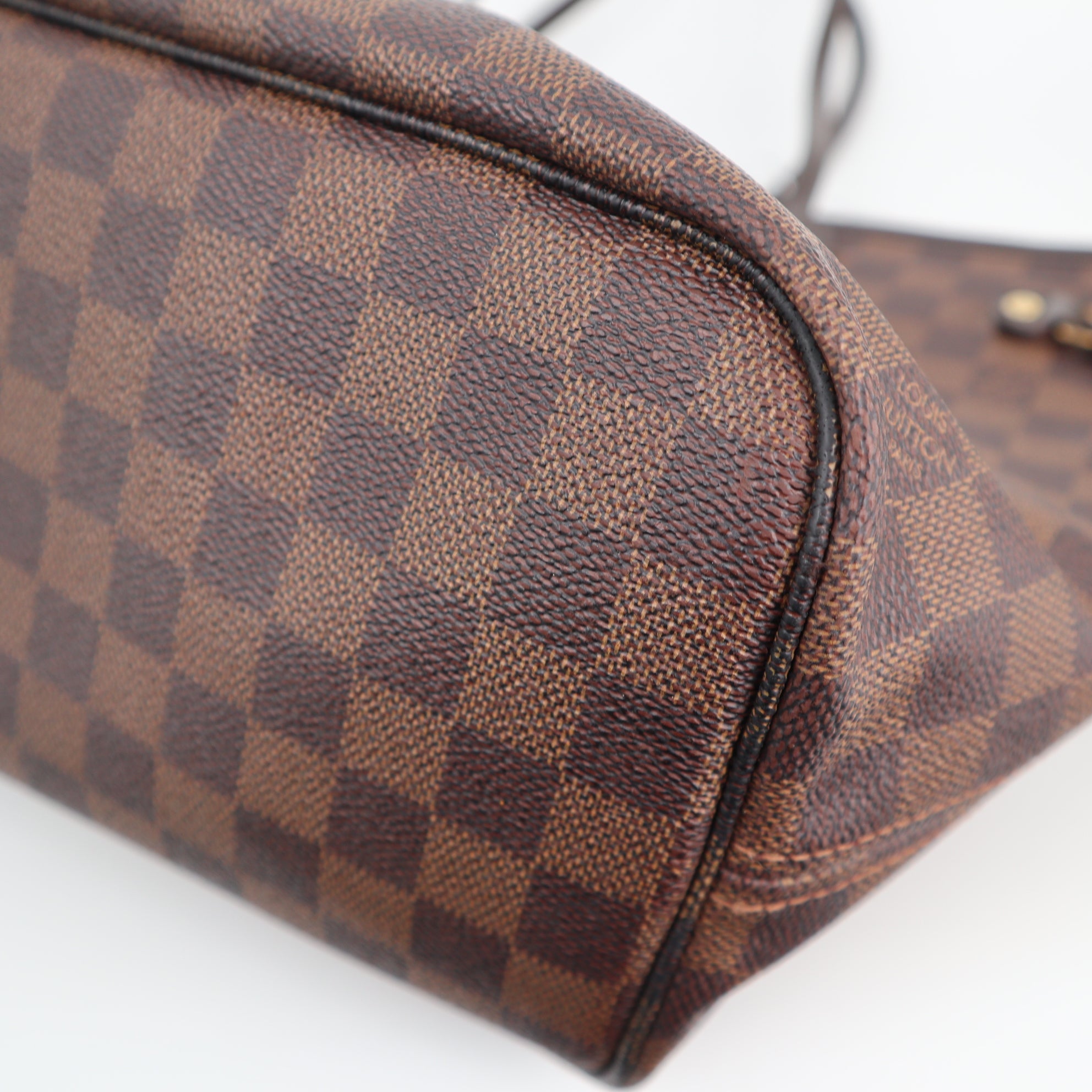 C1916R Louis Vuitton Shoulder Bag Damier Ebene Neverfull MM | Pre-Owned Excellent Brown Canvas Damier Ebene