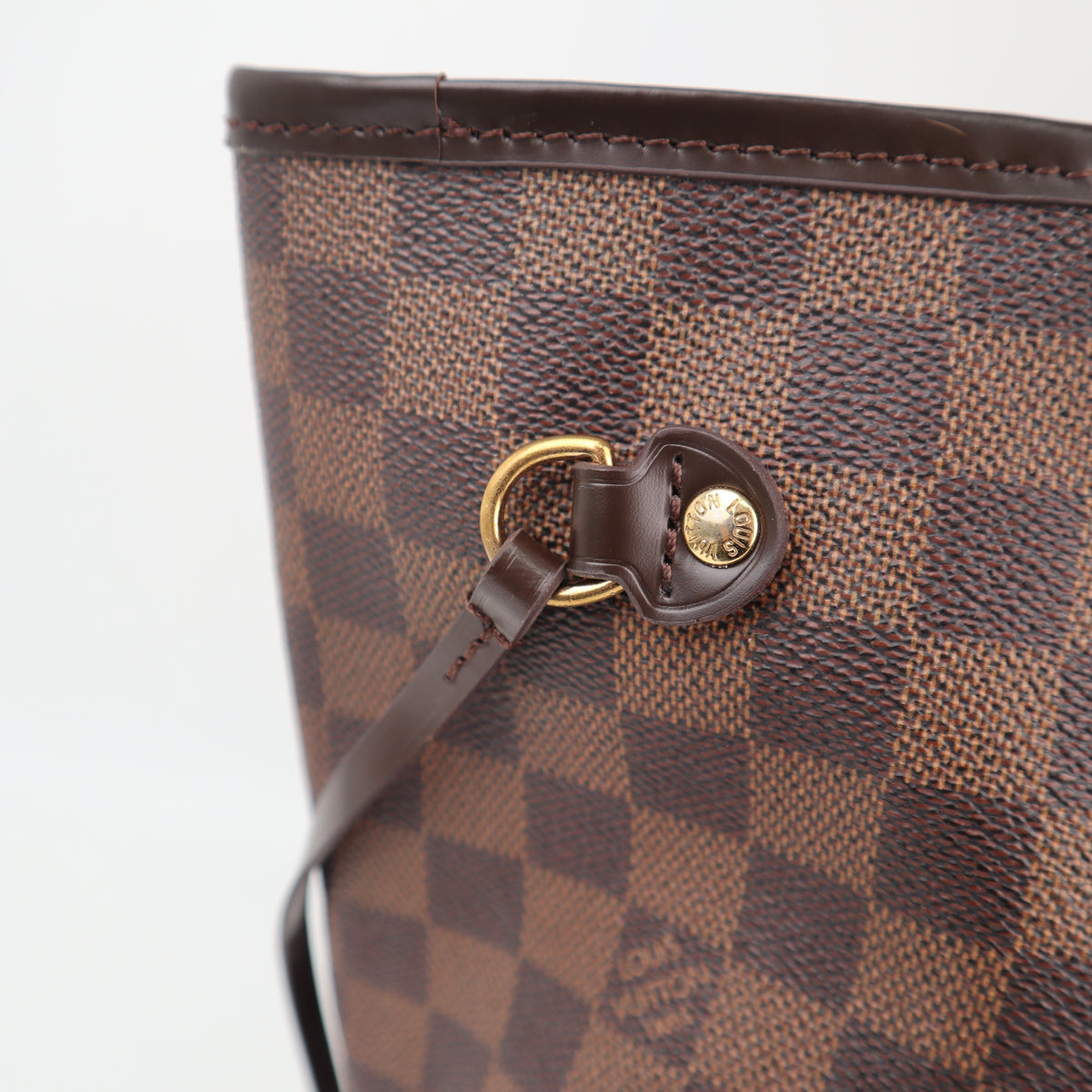 C1917R Louis Vuitton Shoulder Bag Damier Ebene Neverfull MM | Pre-Owned Excellent Brown Canvas Damier Ebene