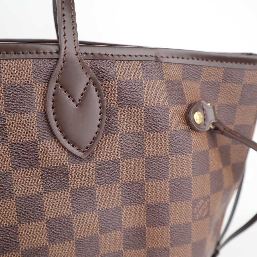 C1917R Louis Vuitton Shoulder Bag Damier Ebene Neverfull MM | Pre-Owned Excellent Brown Canvas Damier Ebene