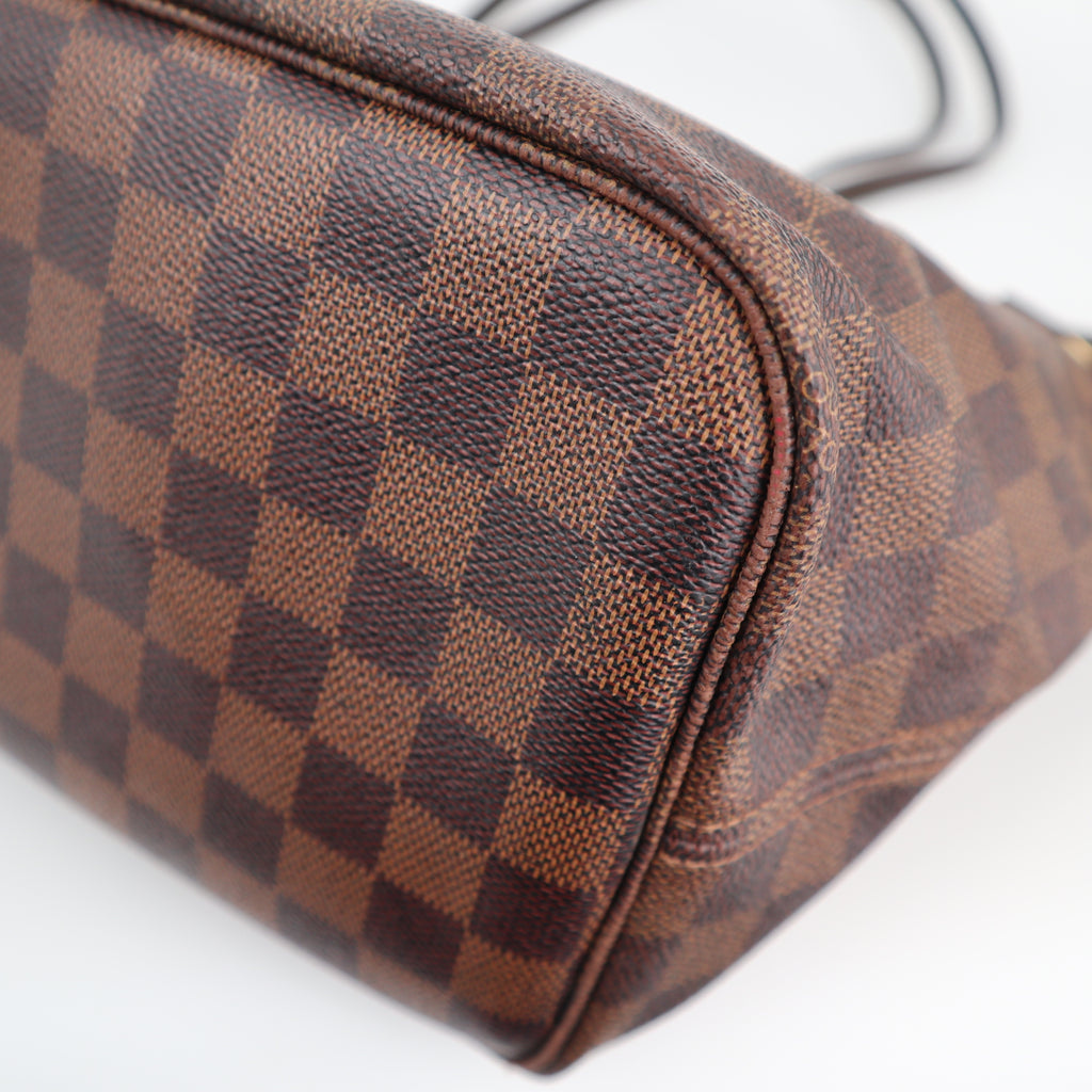 C1917R Louis Vuitton Shoulder Bag Damier Ebene Neverfull MM | Pre-Owned Excellent Brown Canvas Damier Ebene