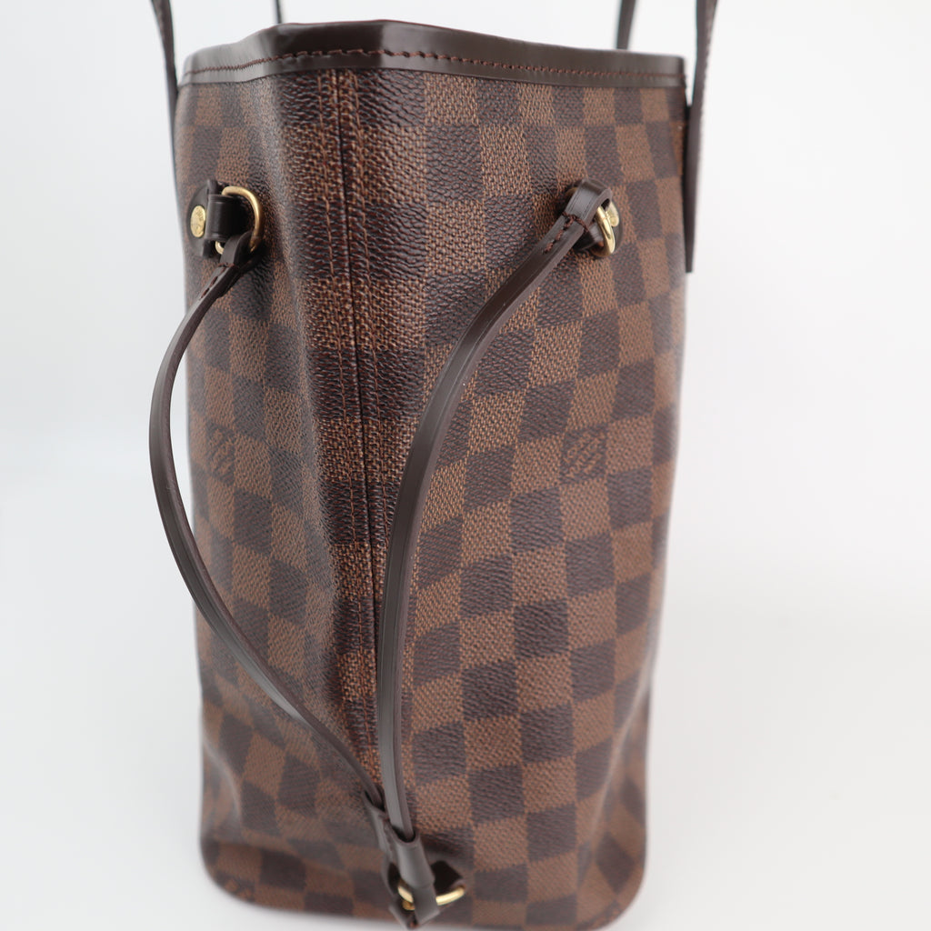 C1917R Louis Vuitton Shoulder Bag Damier Ebene Neverfull MM | Pre-Owned Excellent Brown Canvas Damier Ebene