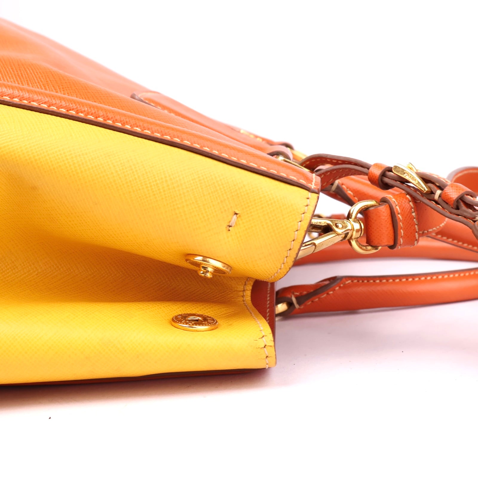 J3641 Prada Salvatore Ferragamo Leather Top Handle Bag- Pre Owned