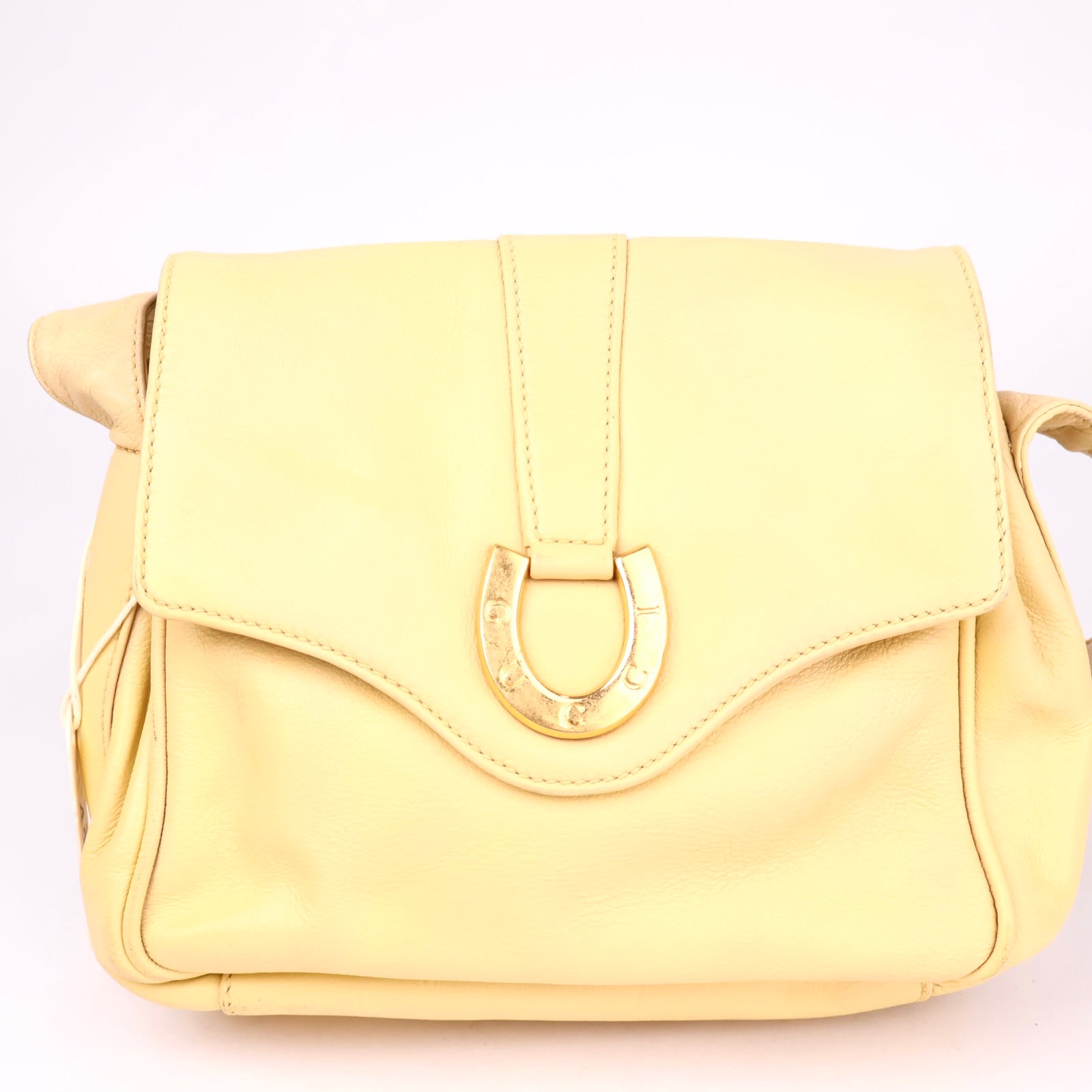 J3642 Gucci Olive Green Suede Stirrup Shoulder Bag- Pre Owned