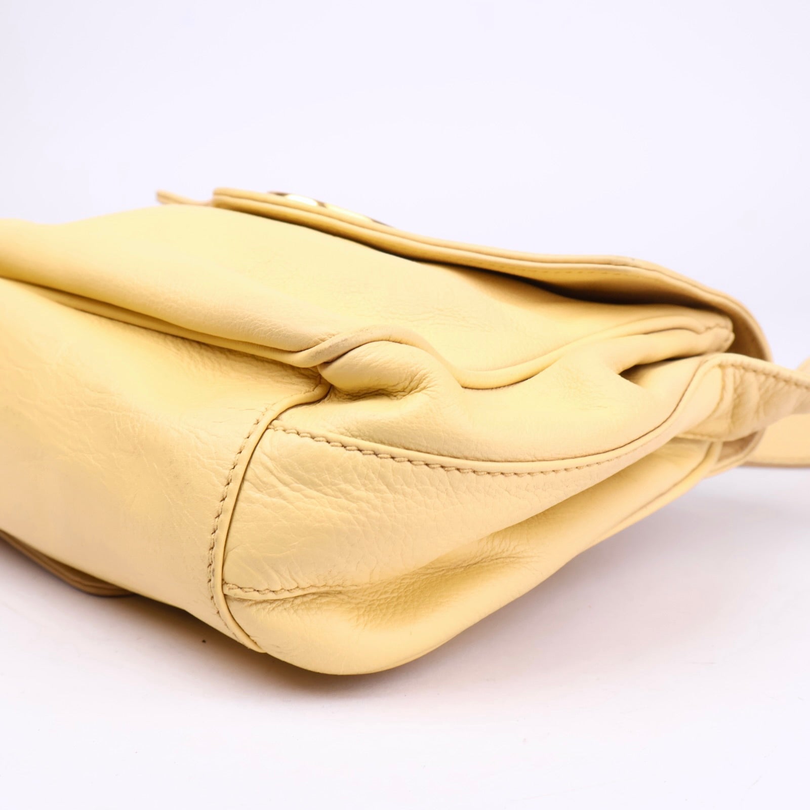 J3642 Gucci Olive Green Suede Stirrup Shoulder Bag- Pre Owned