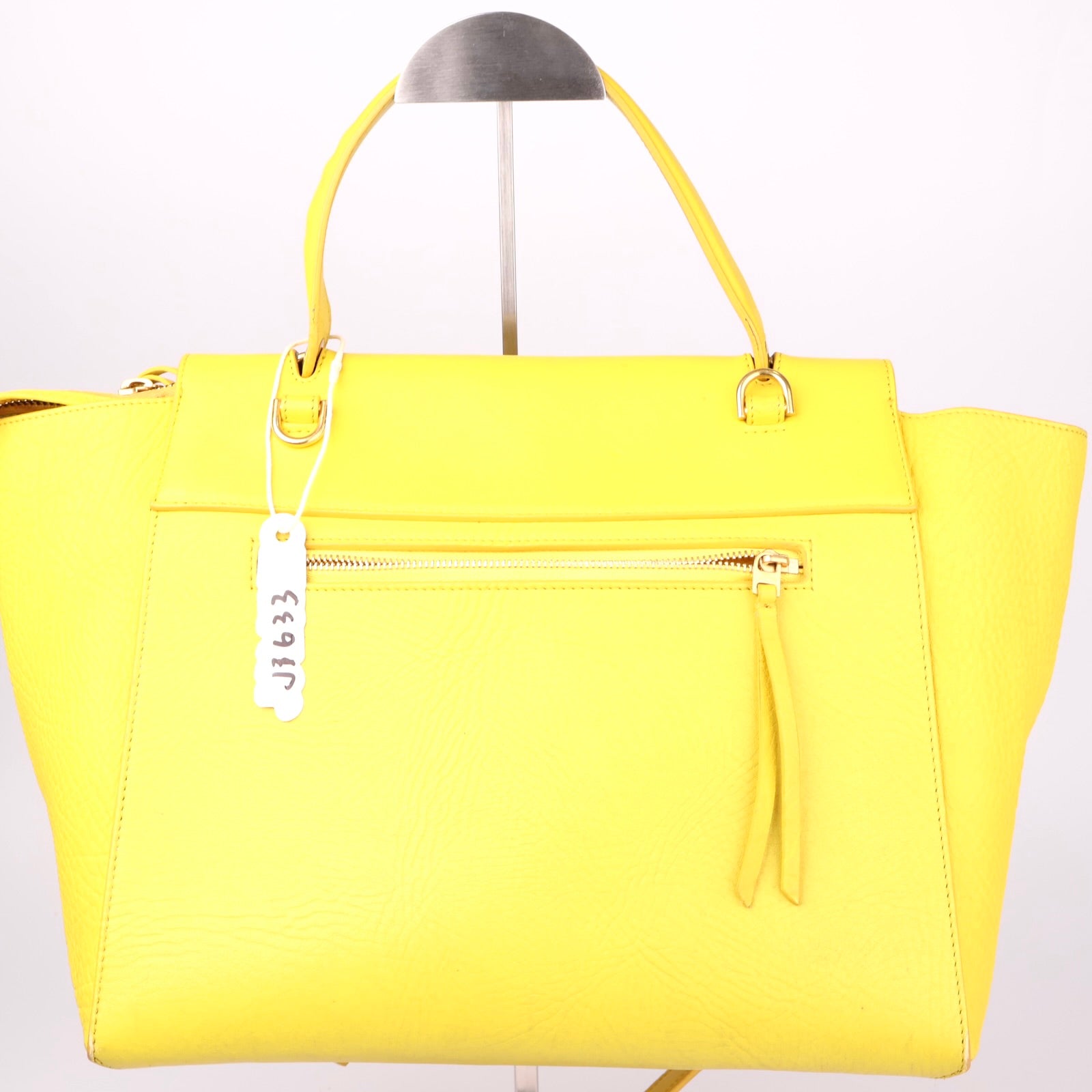 J3633 Céline Celine Yellow Mini Leather Belt Bag Satchel- Pre Owned