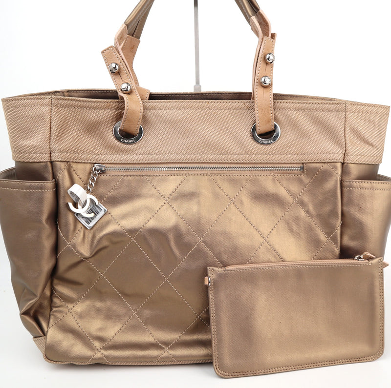 C1925 Chanel Tote Bag Large Quilted Coated Canvas Paris Biarritz tote bag | Pre-Owned Excellent Canvas Quilted