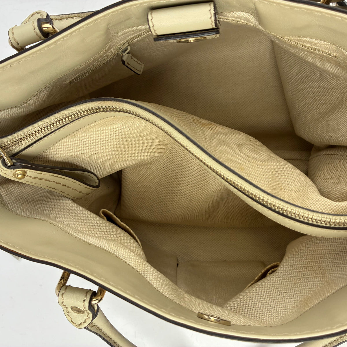 J2726 Gucci Shoulder Bag GUCCI Sukey GG Canvas Tote Bag | Pre-Owned Excellent Beige / Brown GG Monogram Canvas