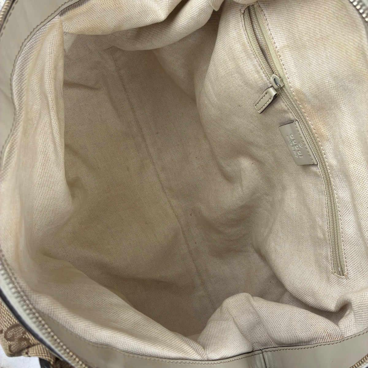J2722 Gucci Shoulder Bag GUCCI Sukey GG Canvas Tote Bag | Pre-Owned Like New Beige / Brown GG Monogram Canvas