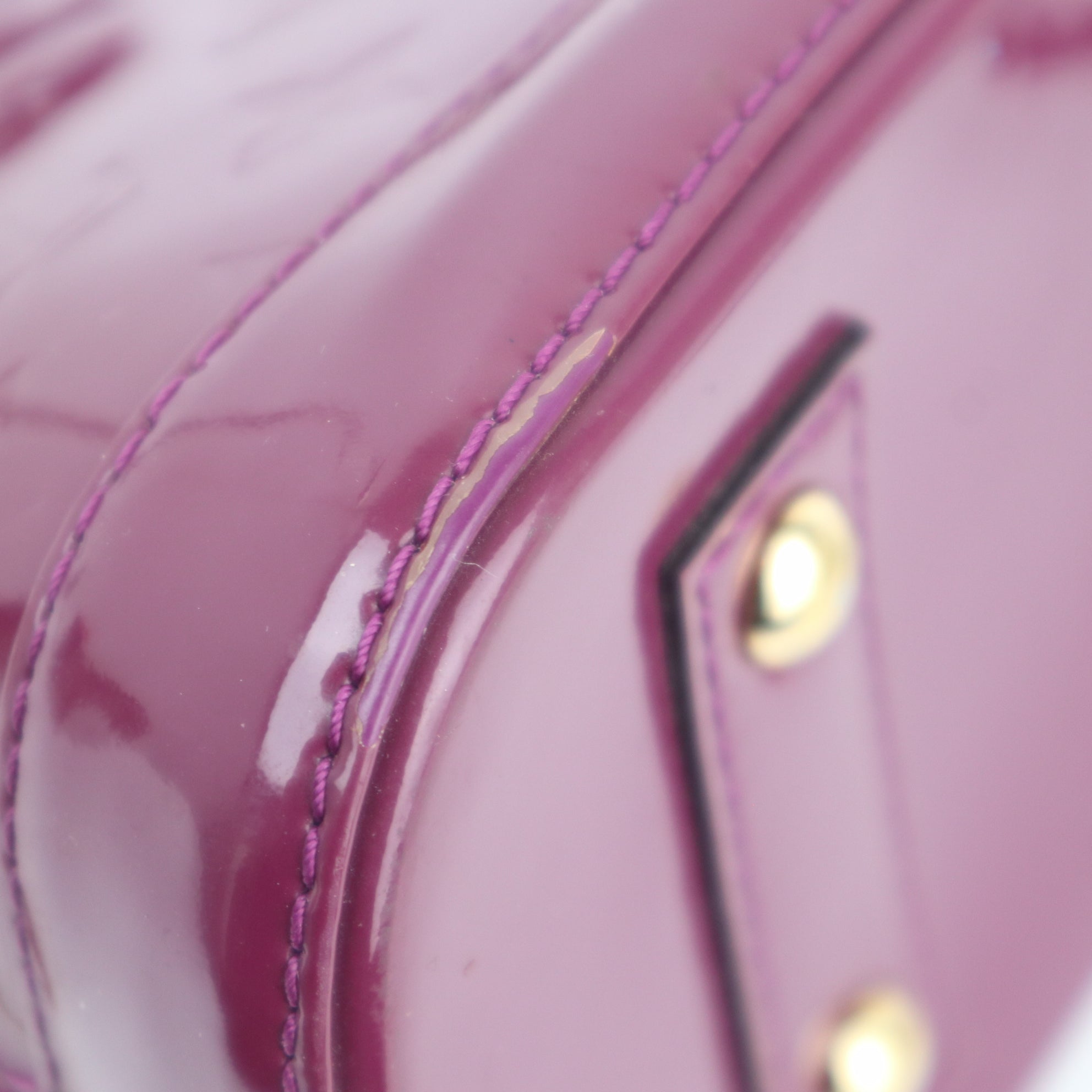 C1929 Louis Vuitton Top Handle Bag Monogram Vernis Alma BB Amethyste | Pre-Owned Very Good Purple Canvas, Leather Monogram