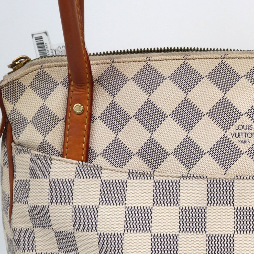 C1930 Louis Vuitton Shoulder Bag Damier Azur Figheri PM | Pre-Owned Very Good Brown Canvas Damier Azur