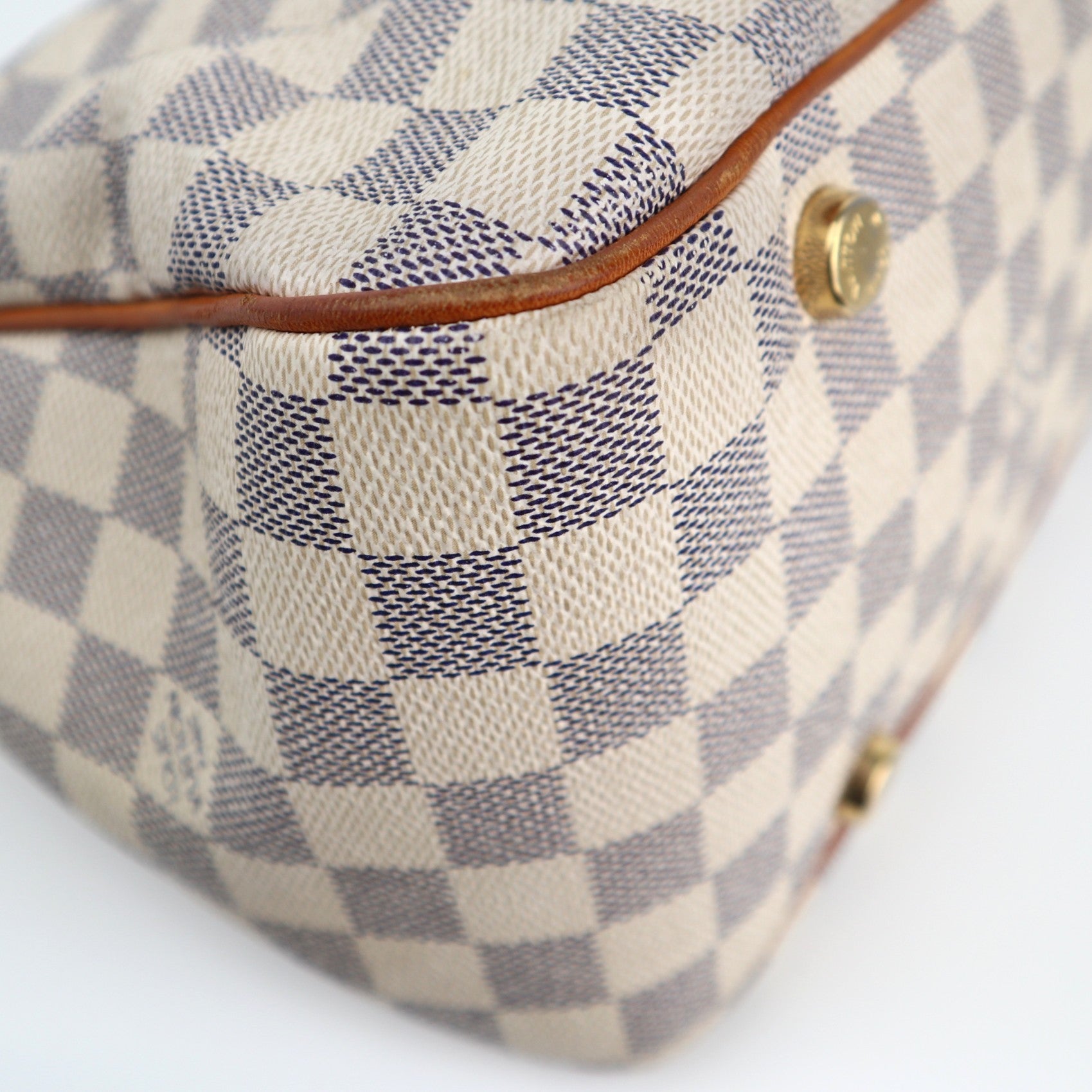 C1930 Louis Vuitton Shoulder Bag Damier Azur Figheri PM | Pre-Owned Very Good Brown Canvas Damier Azur