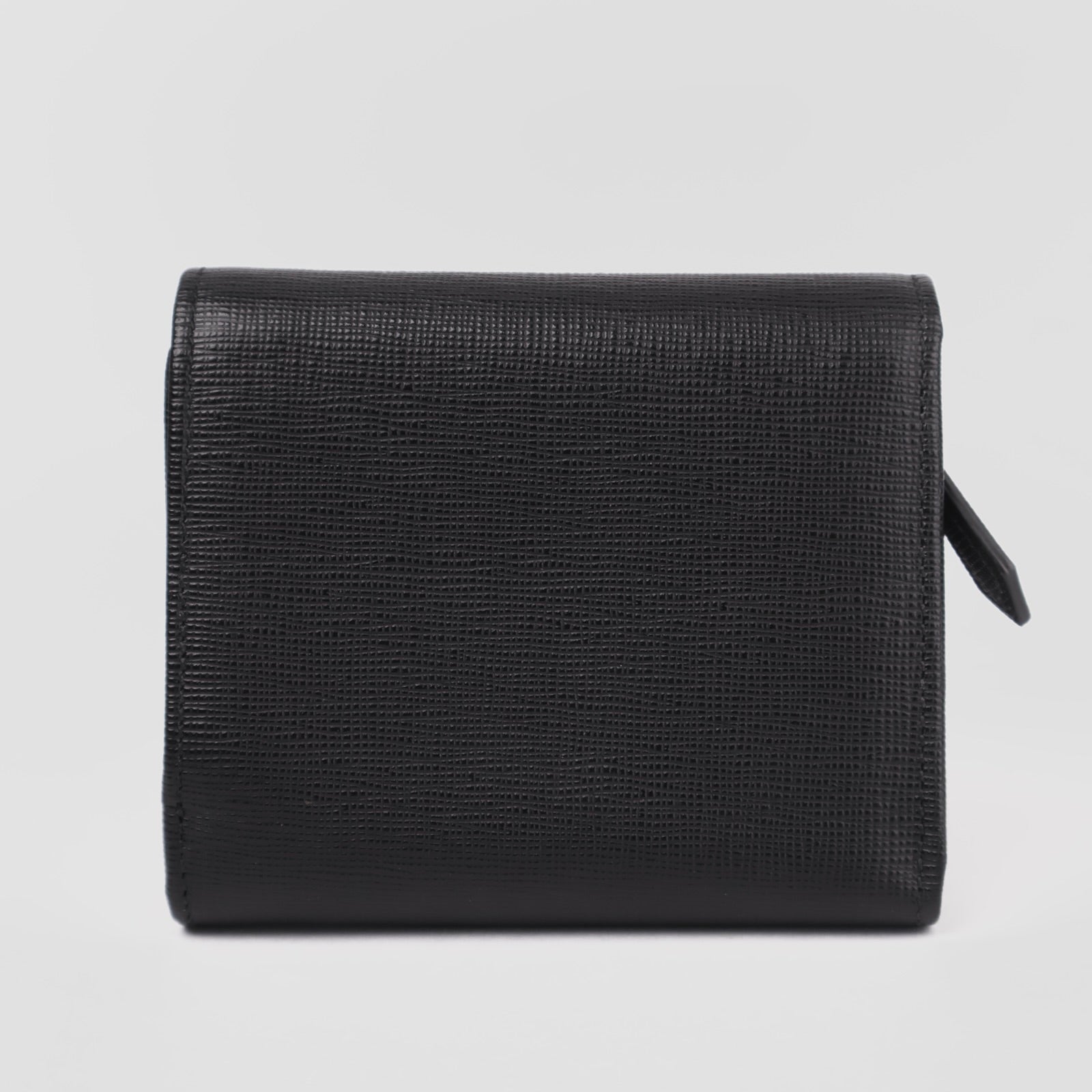 J3668-Fendi Black Leather Compact Wallet- Pre Owned