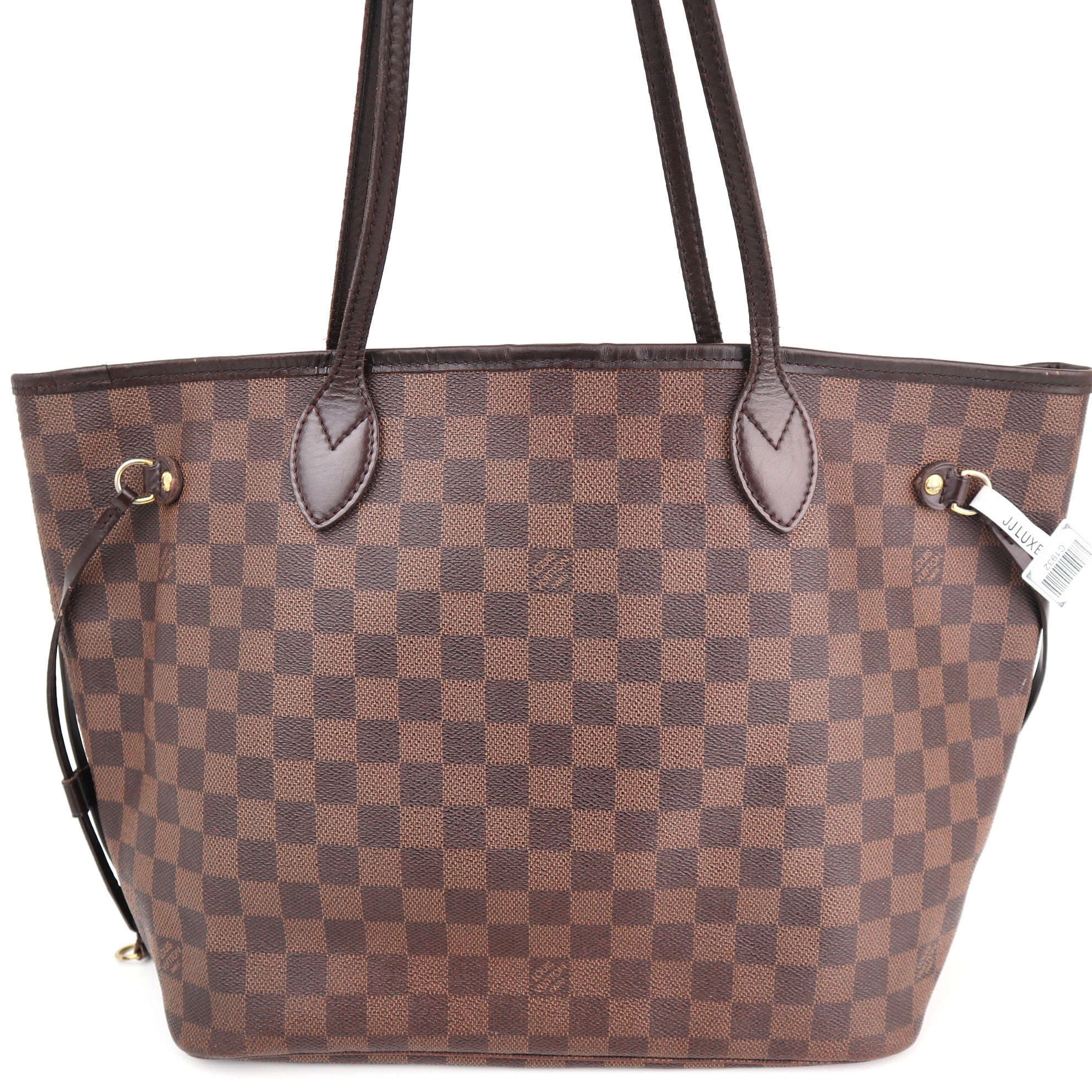 C1932 Louis Vuitton Shoulder Bag Damier Ebene Neverfull MM | Pre-Owned Very Good Brown Canvas Damier Ebene