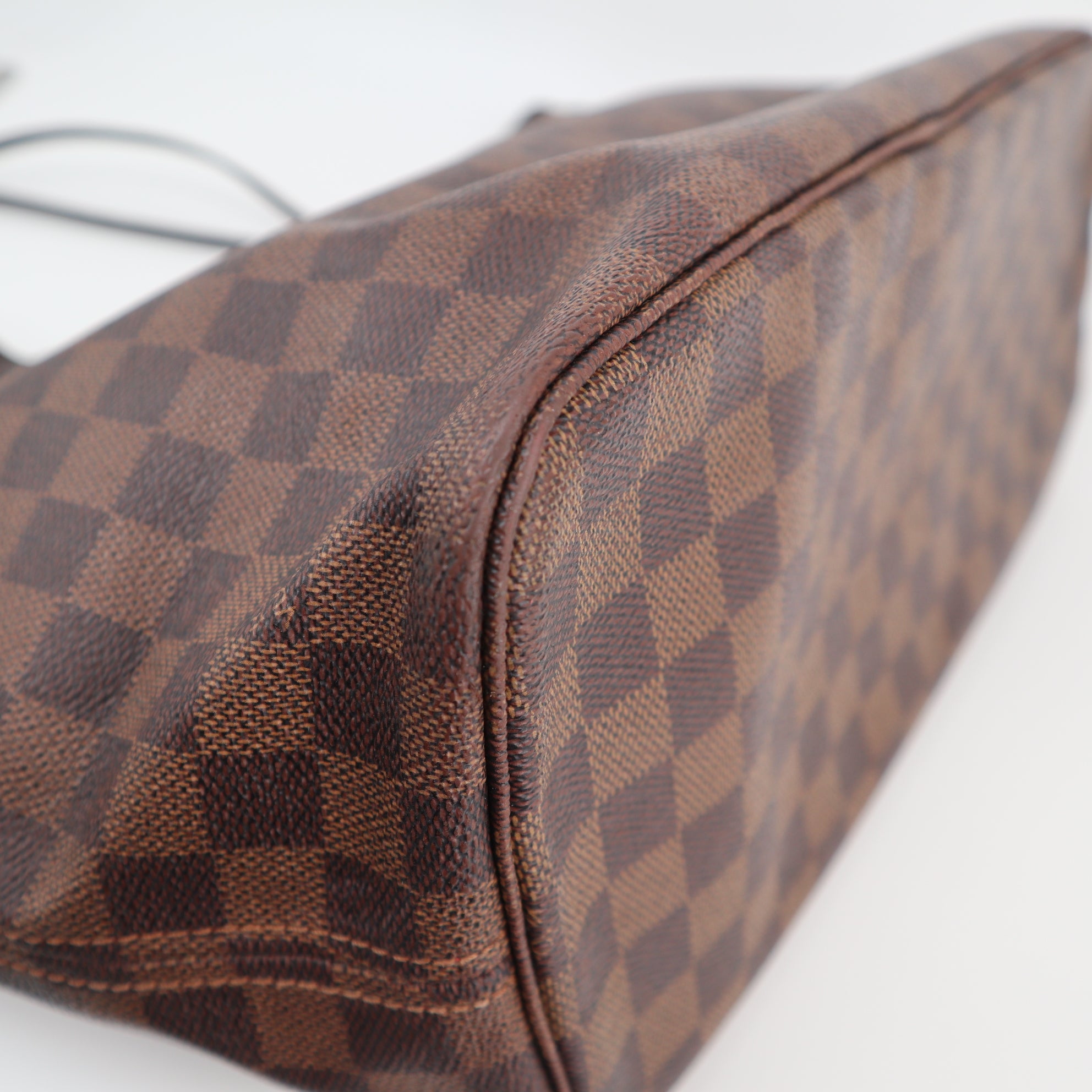 C1932 Louis Vuitton Shoulder Bag Damier Ebene Neverfull MM | Pre-Owned Very Good Brown Canvas Damier Ebene