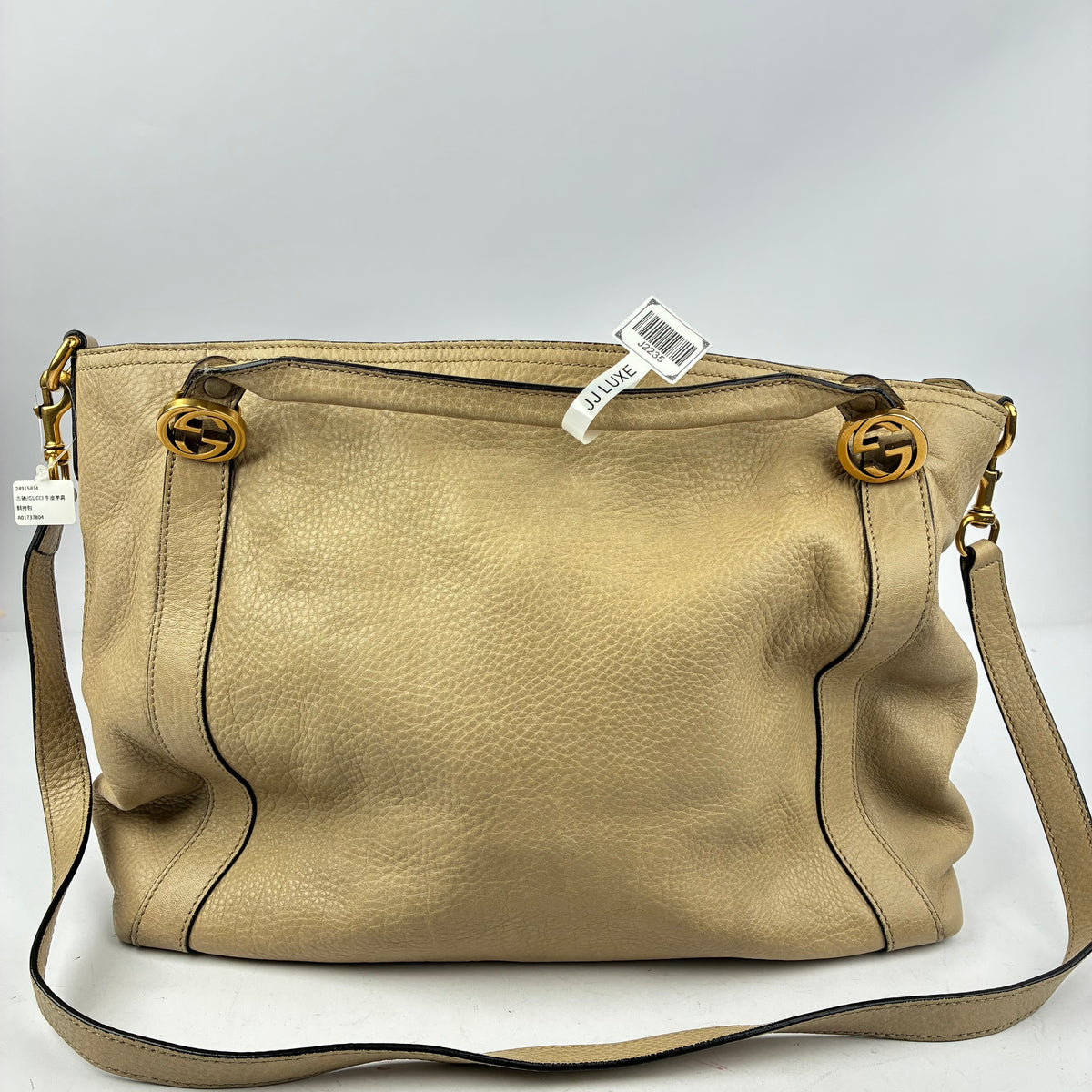 J2235 Gucci Shoulder Bag | Pre-Owned Like New Cream Leather