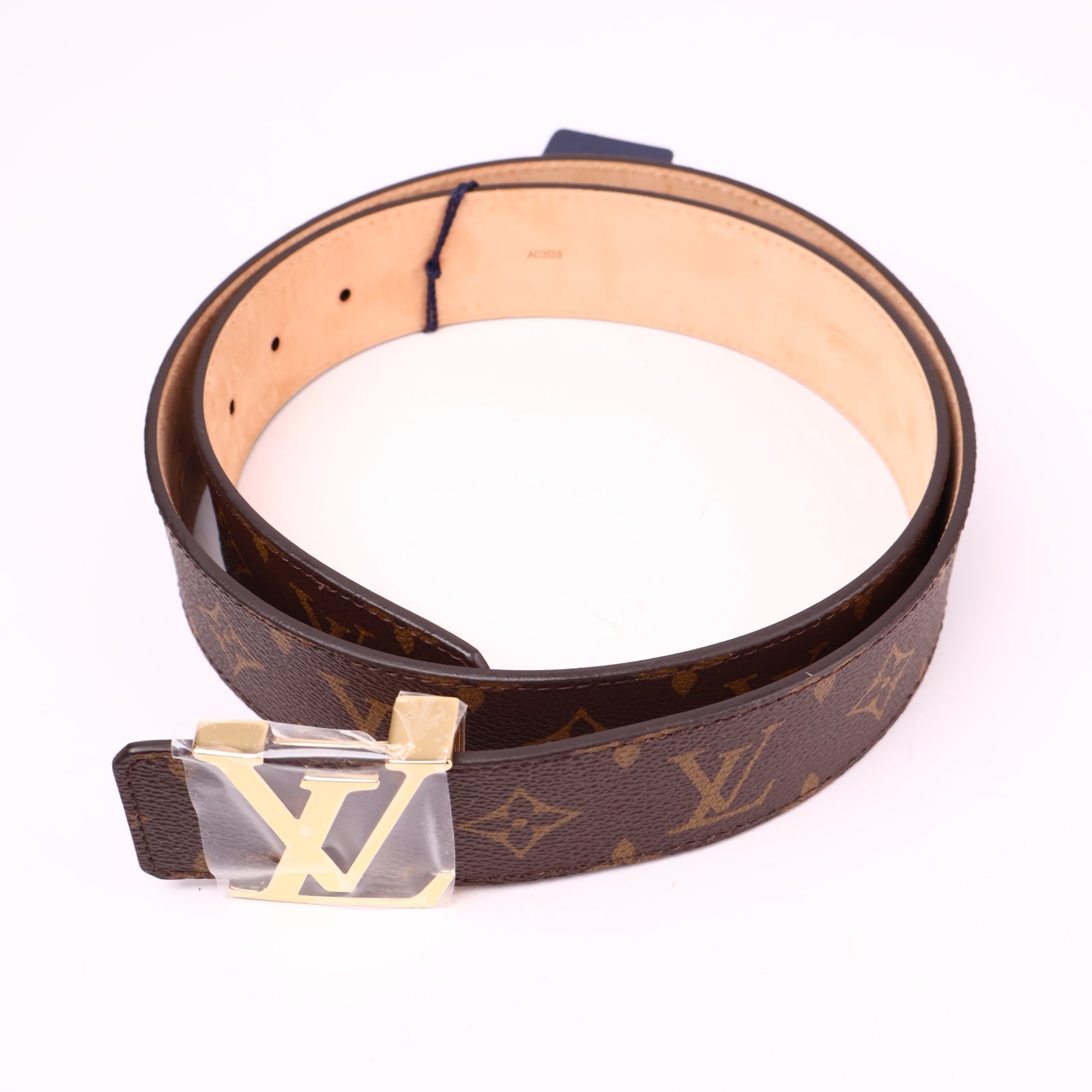 J3663-LOUIS VUITTON, a monogram canvas belt, size 95/38