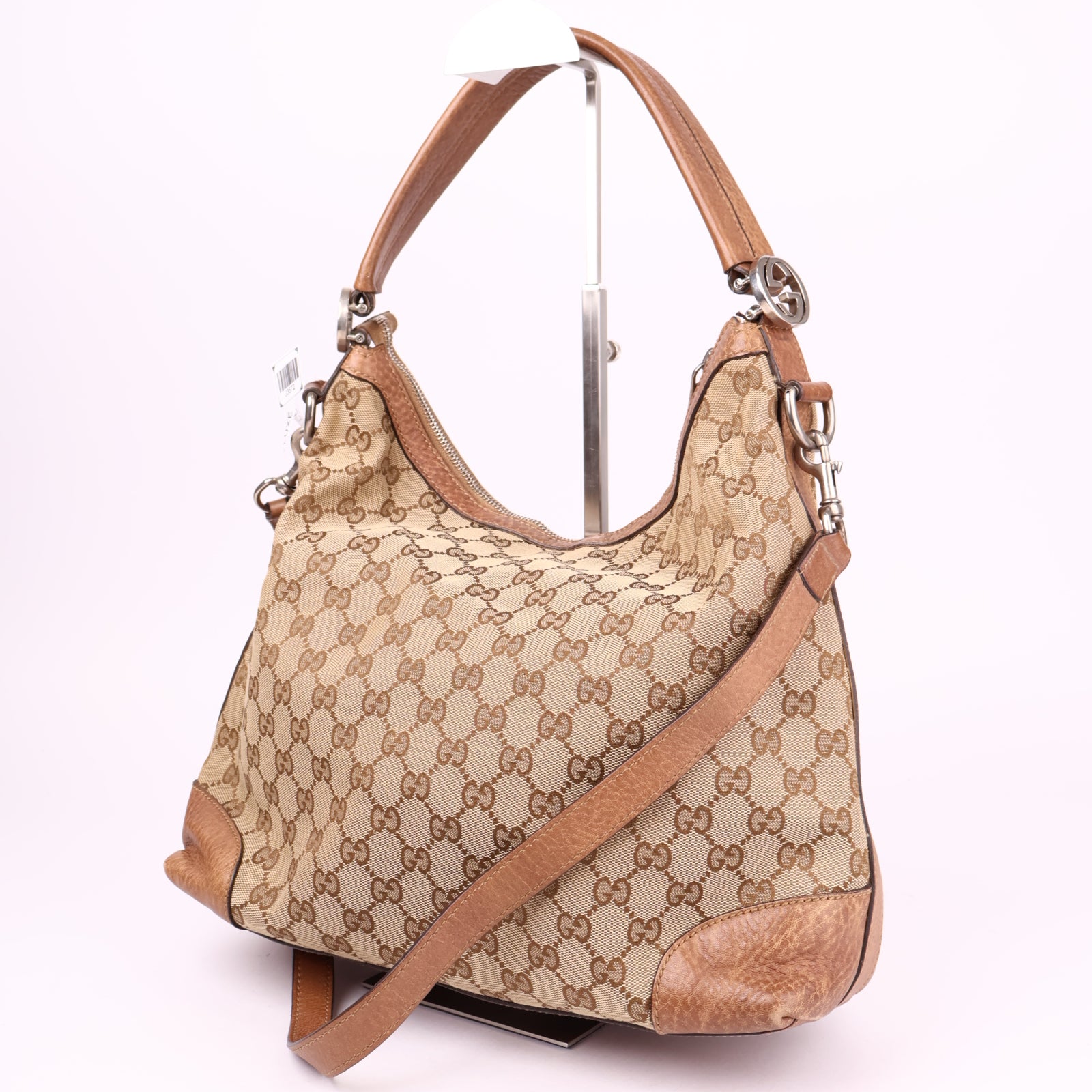 J3672-Gucci Bree Tote in GG Supreme, GG Canvas- Pre Owned