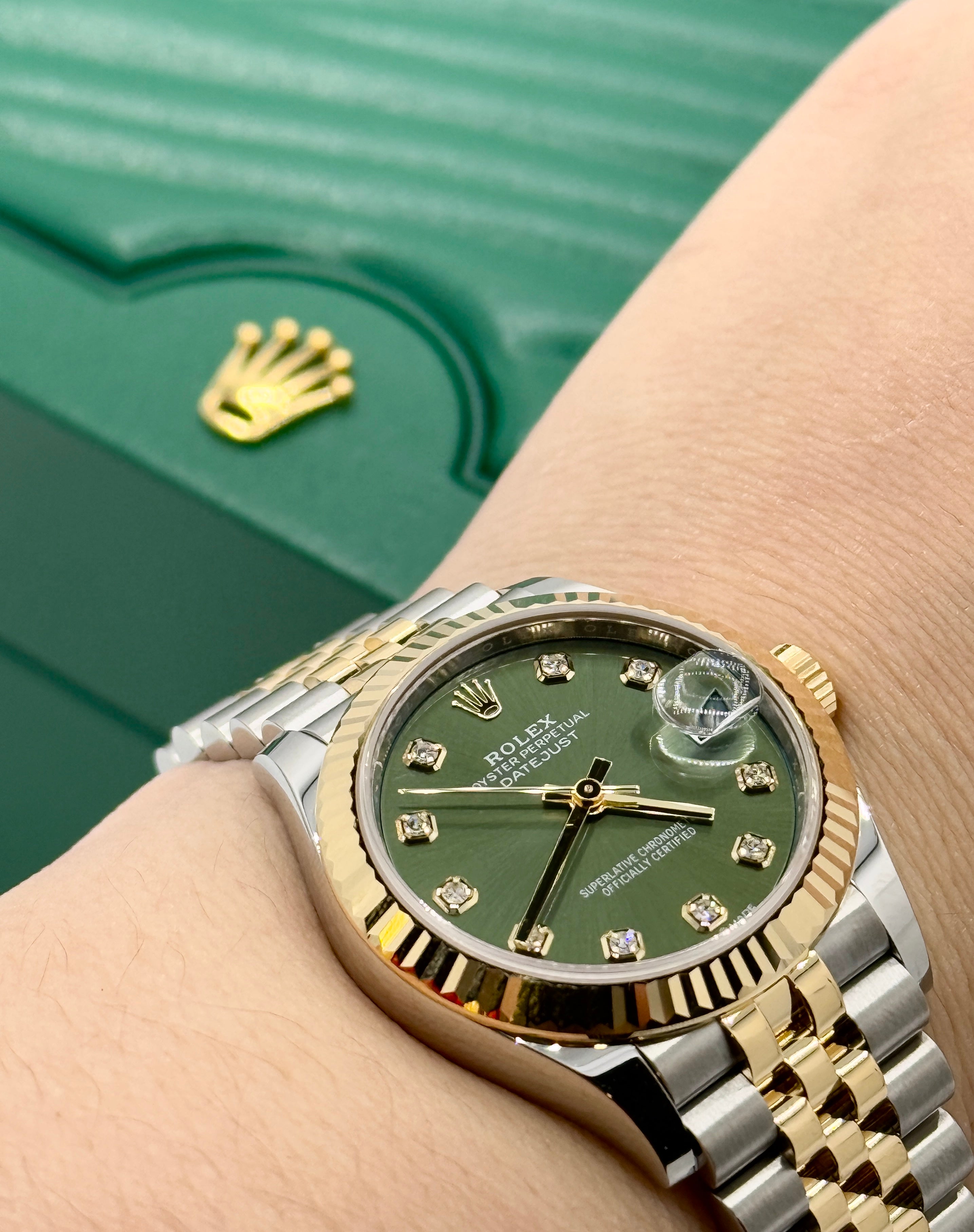 Rolex Datejust Olive-green Jubilee 31mm 278273