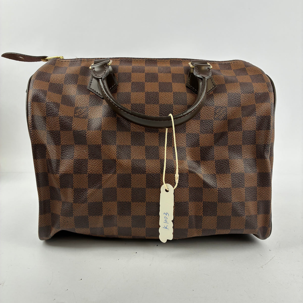 K1003 Louis Vuitton Top Handle Bag Speedy 30 | Pre-Owned Like New Brown Damier Ebene Canvas
