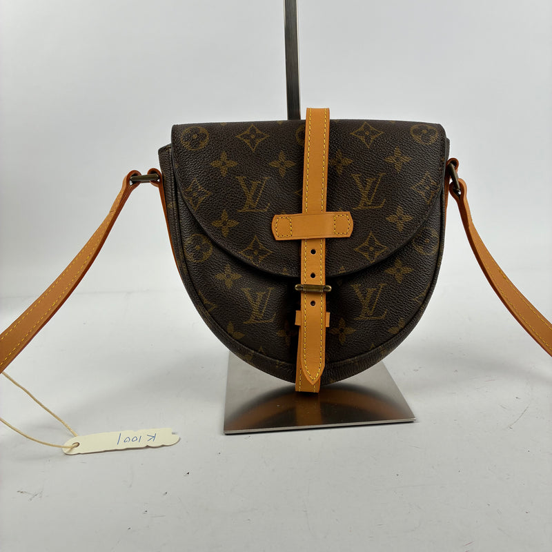 K1001R Louis Vuitton Crossbody Bag Chantilly PM | Pre-Owned Like New Brown Monogram Canvas